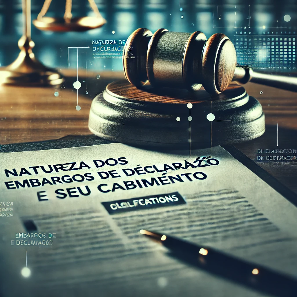 Natureza dos embargos de declaração e seu cabimento