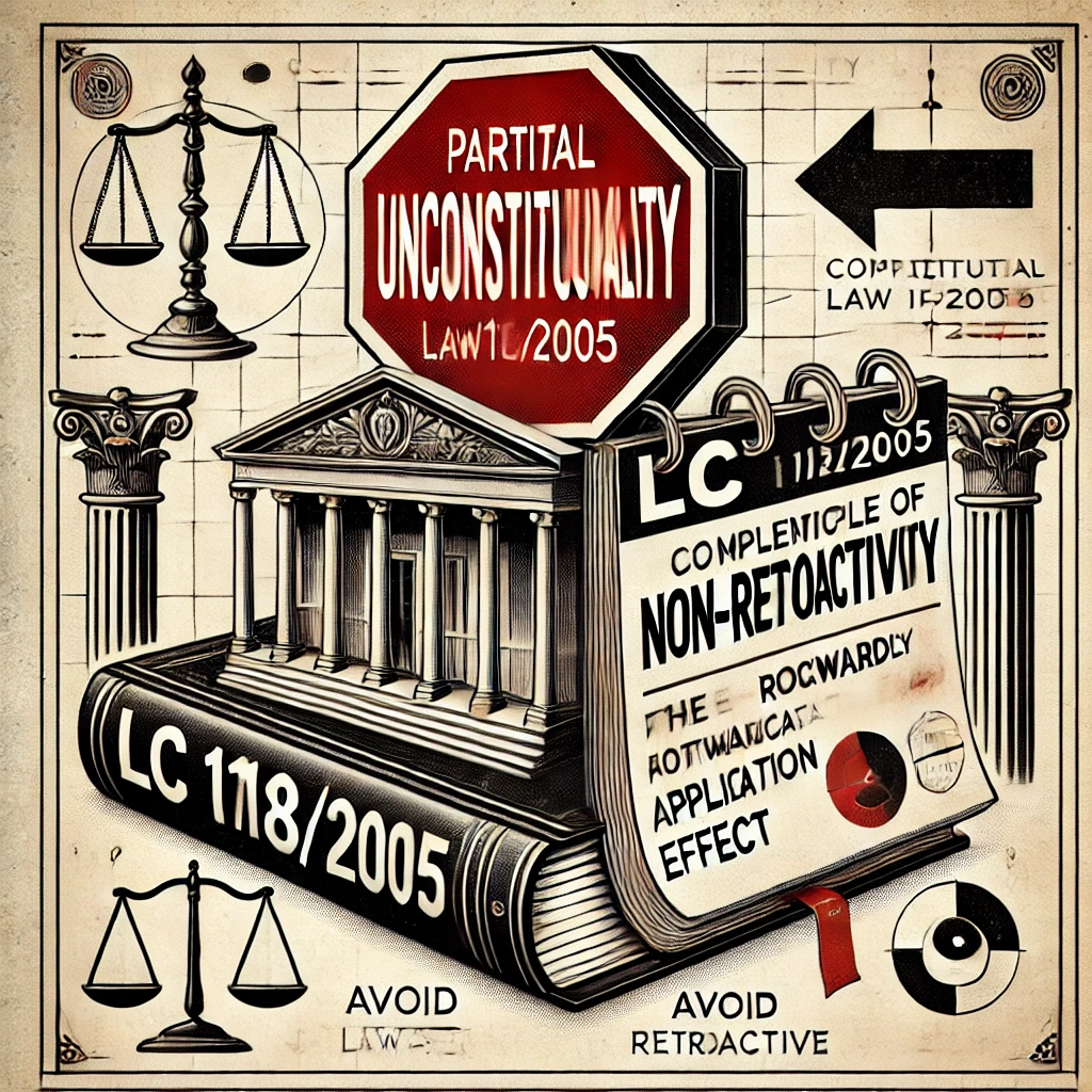 Inconstitucionalidade Parcial da Lei Complementar 118/2005 e Irretroatividade