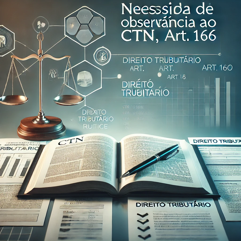 Necessidade de Observância ao CTN, art. 166