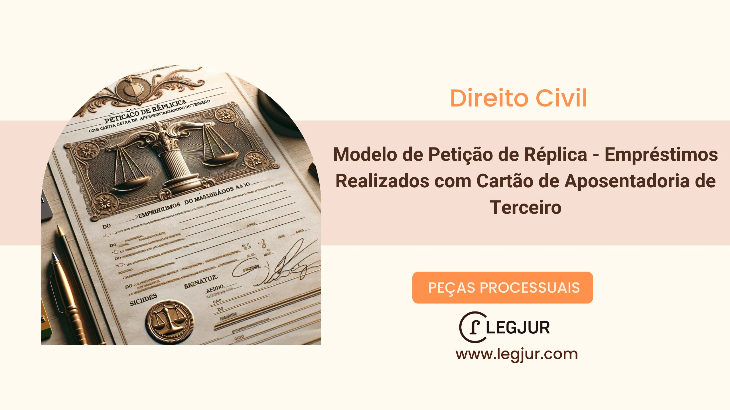 Modelo de Petição de Réplica - Empréstimos Realizados com Cartão de Aposentadoria de Terceiro