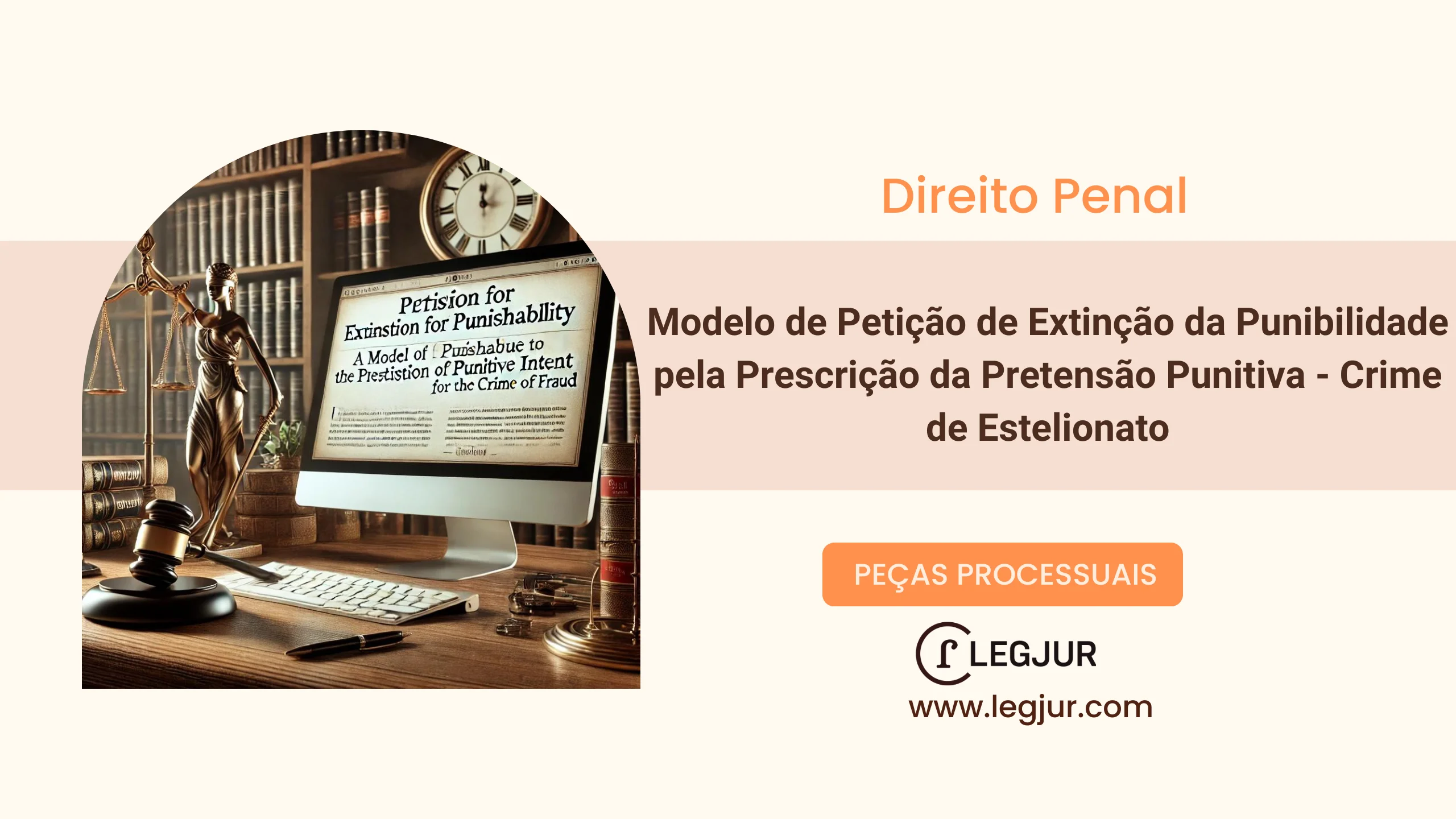 Modelo de Petição de Extinção da Punibilidade pela Prescrição da Pretensão Punitiva - Crime de Estelionato