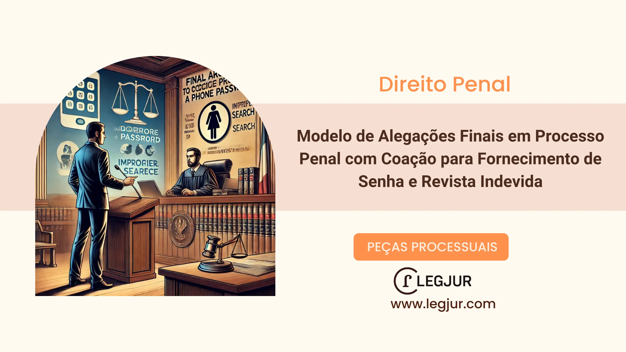 Modelo de Alegações Finais em Processo Penal com Coação para Fornecimento de Senha e Revista Indevida