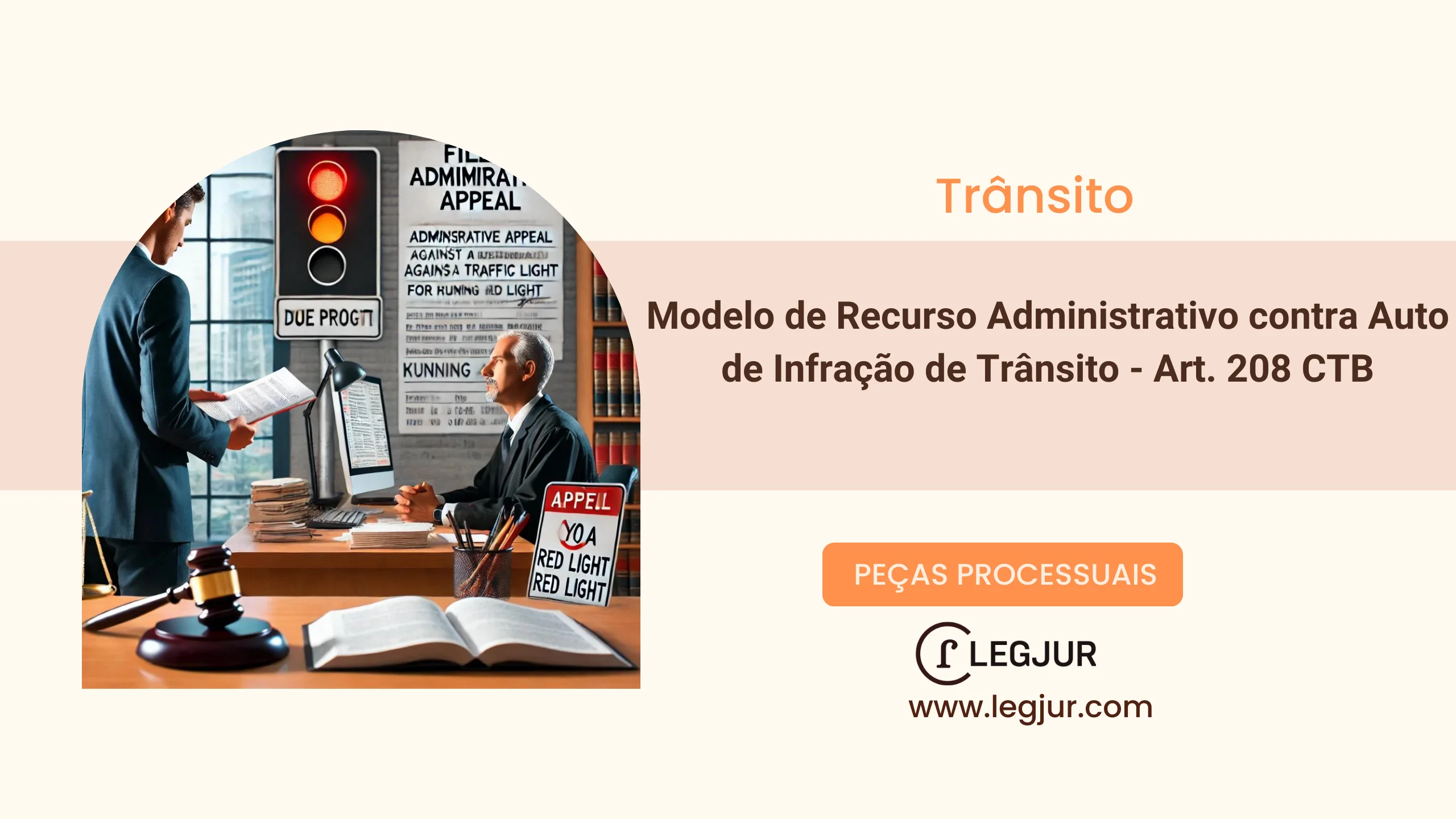 Modelo de Recurso Administrativo contra Auto de Infração de Trânsito - Art. 208 CTB