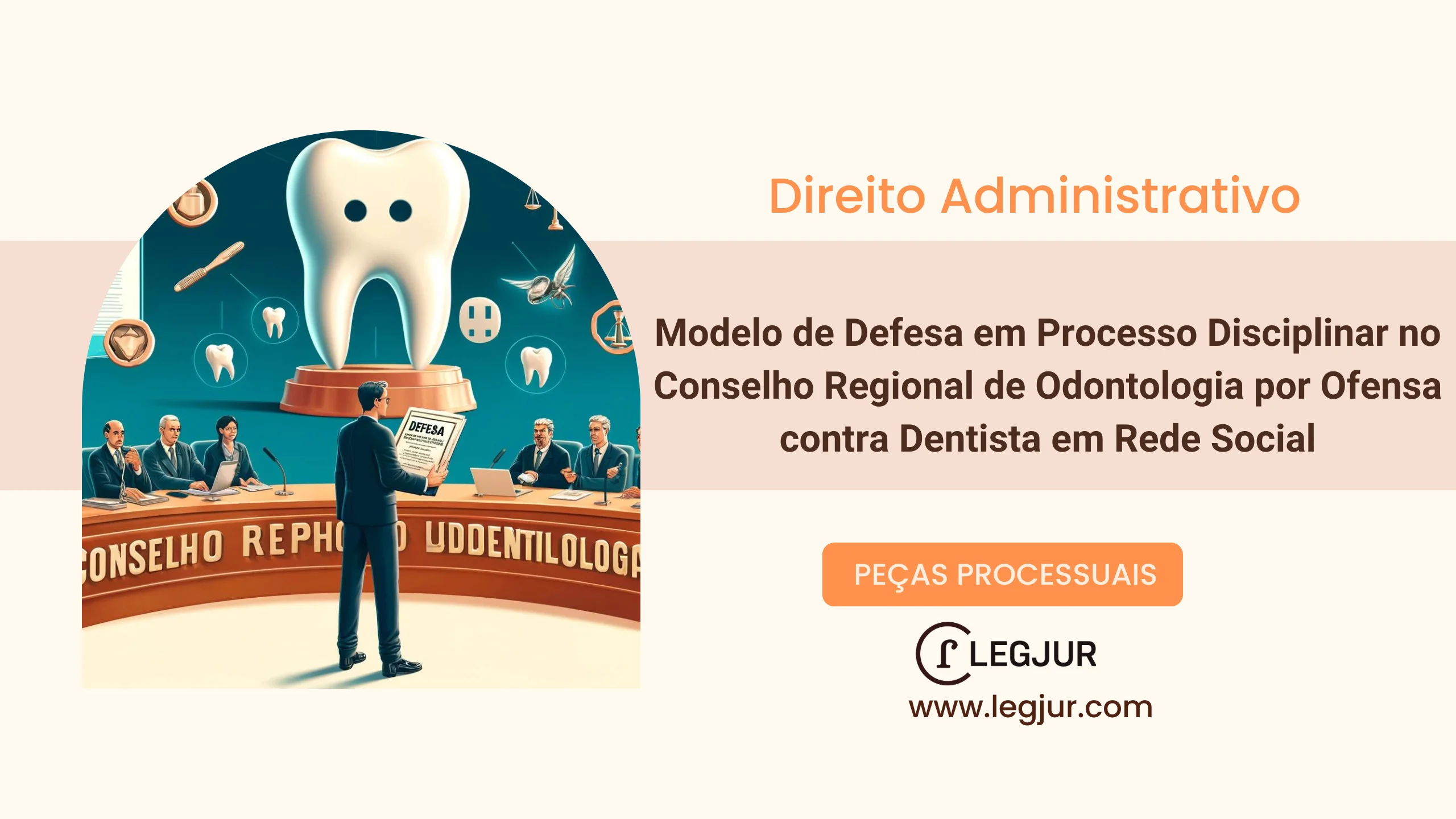 Modelo de Defesa em Processo Disciplinar no Conselho Regional de Odontologia por Ofensa contra Dentista em Rede Social