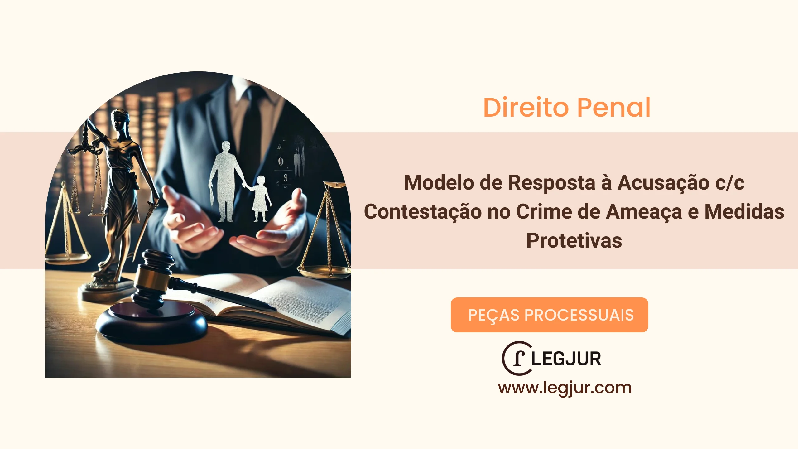 Modelo de Resposta à Acusação c/c Contestação no Crime de Ameaça e Medidas Protetivas