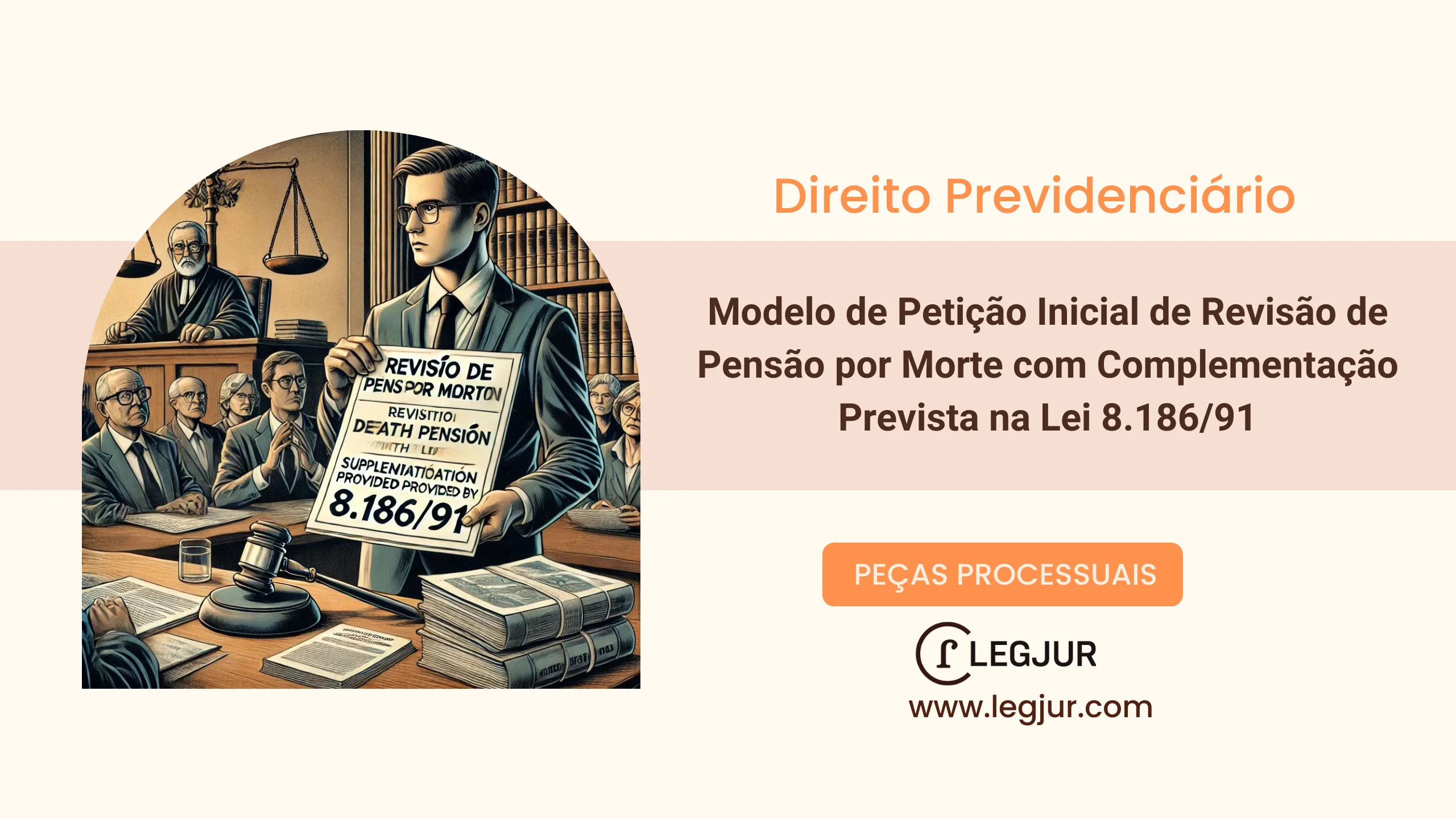 Modelo de Ação Ordinária de Revisão de Pensão por Morte contra a União Federal com Base na Lei 8.186/91