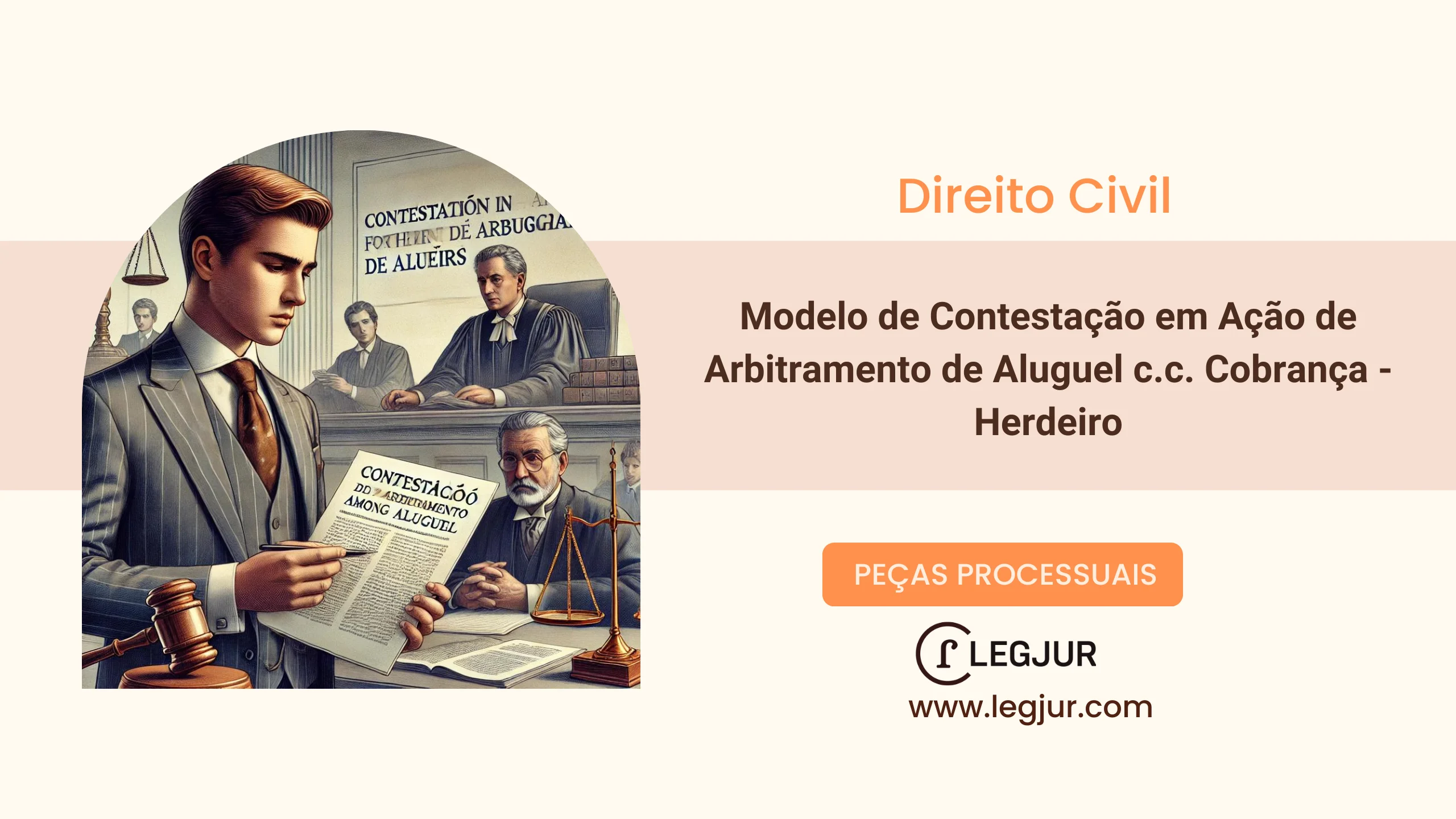 Modelo de Contestação em Ação de Arbitramento de Aluguel c.c. Cobrança - Herdeiro. Locação.