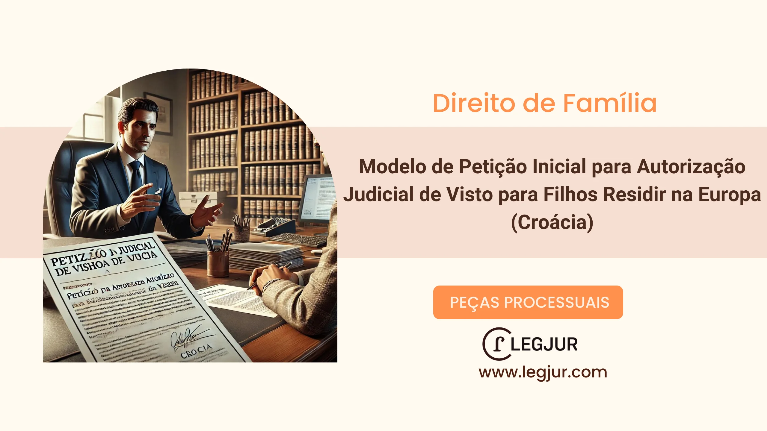 Modelo de Petição Inicial para Autorização Judicial de Visto para Filhos Residir na Europa (Croácia)