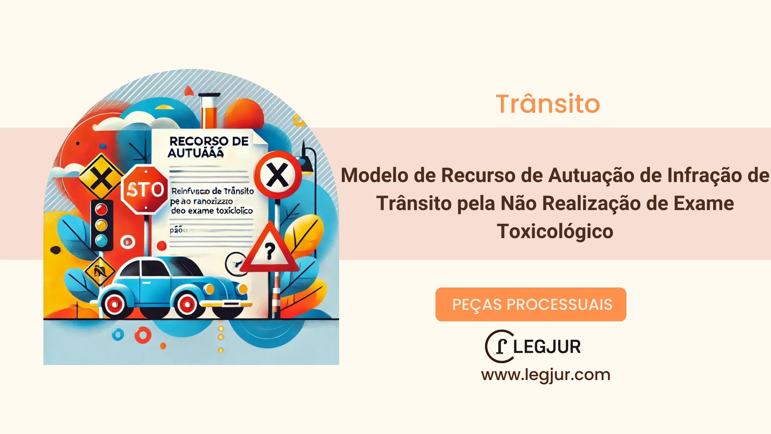 Modelo de Recurso de Autuação de Infração de Trânsito pela Não Realização de Exame Toxicológico