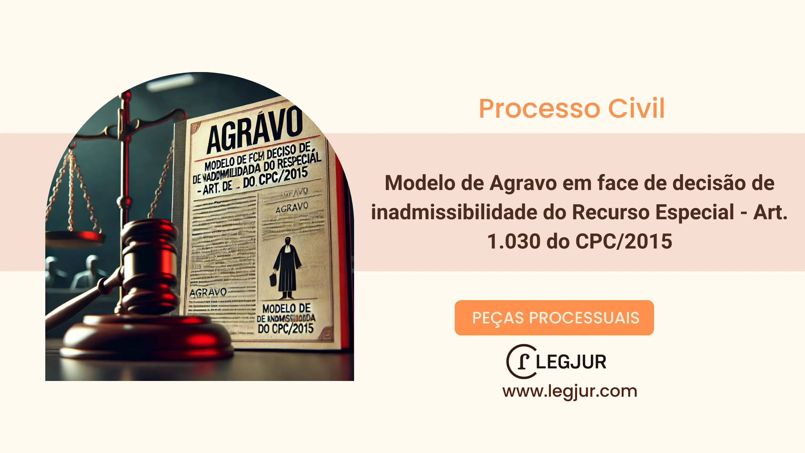 Modelo de Agravo em face de decisão de inadmissibilidade do Recurso Especial - Art. 1.030 do CPC/2015