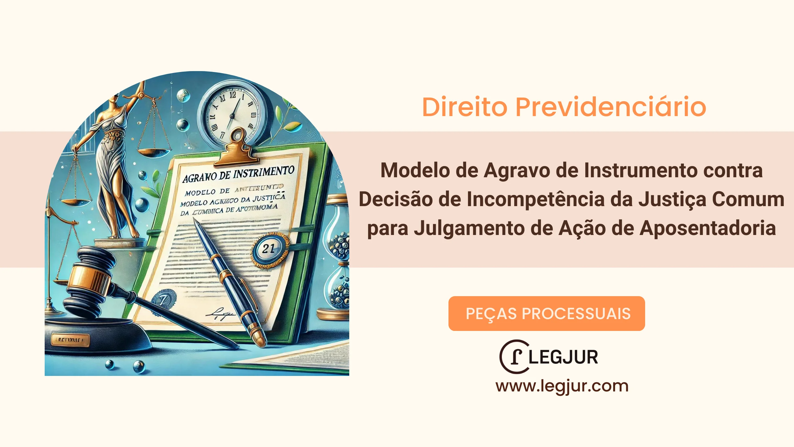 Modelo de Agravo de Instrumento contra Decisão de Incompetência da Justiça Comum para Julgamento de Ação de Aposentadoria