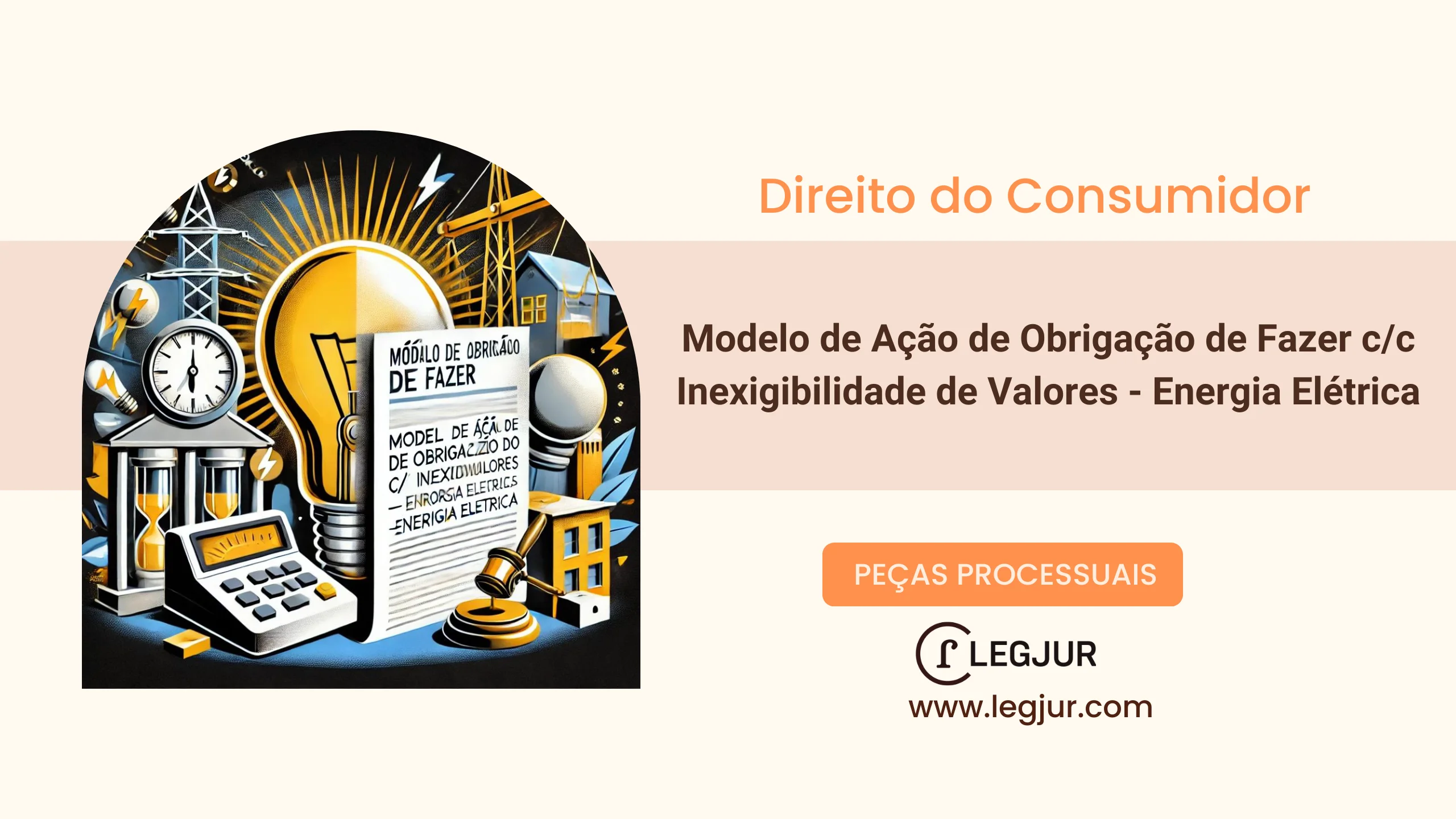 Modelo de Ação de Obrigação de Fazer c/c Inexigibilidade de Valores - Energia Elétrica