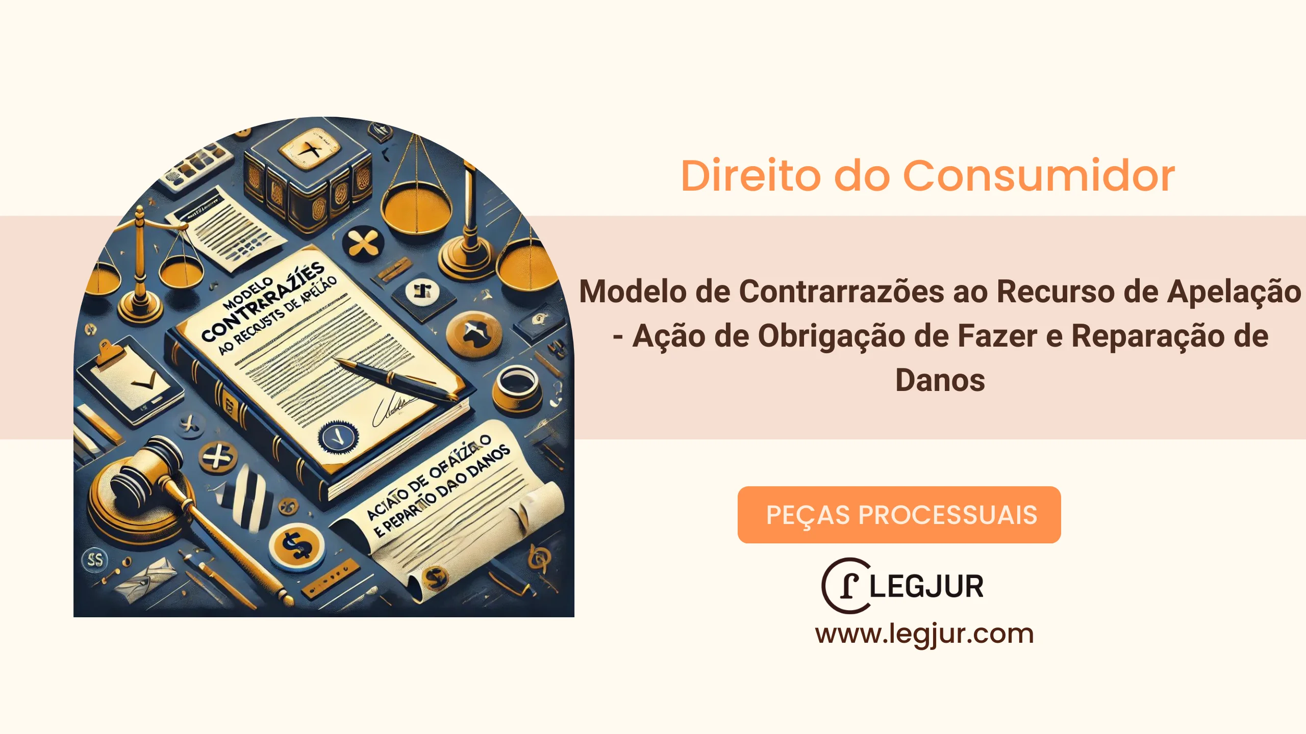 Modelo de Contrarrazões ao Recurso de Apelação - Ação de Obrigação de Fazer e Reparação de Danos