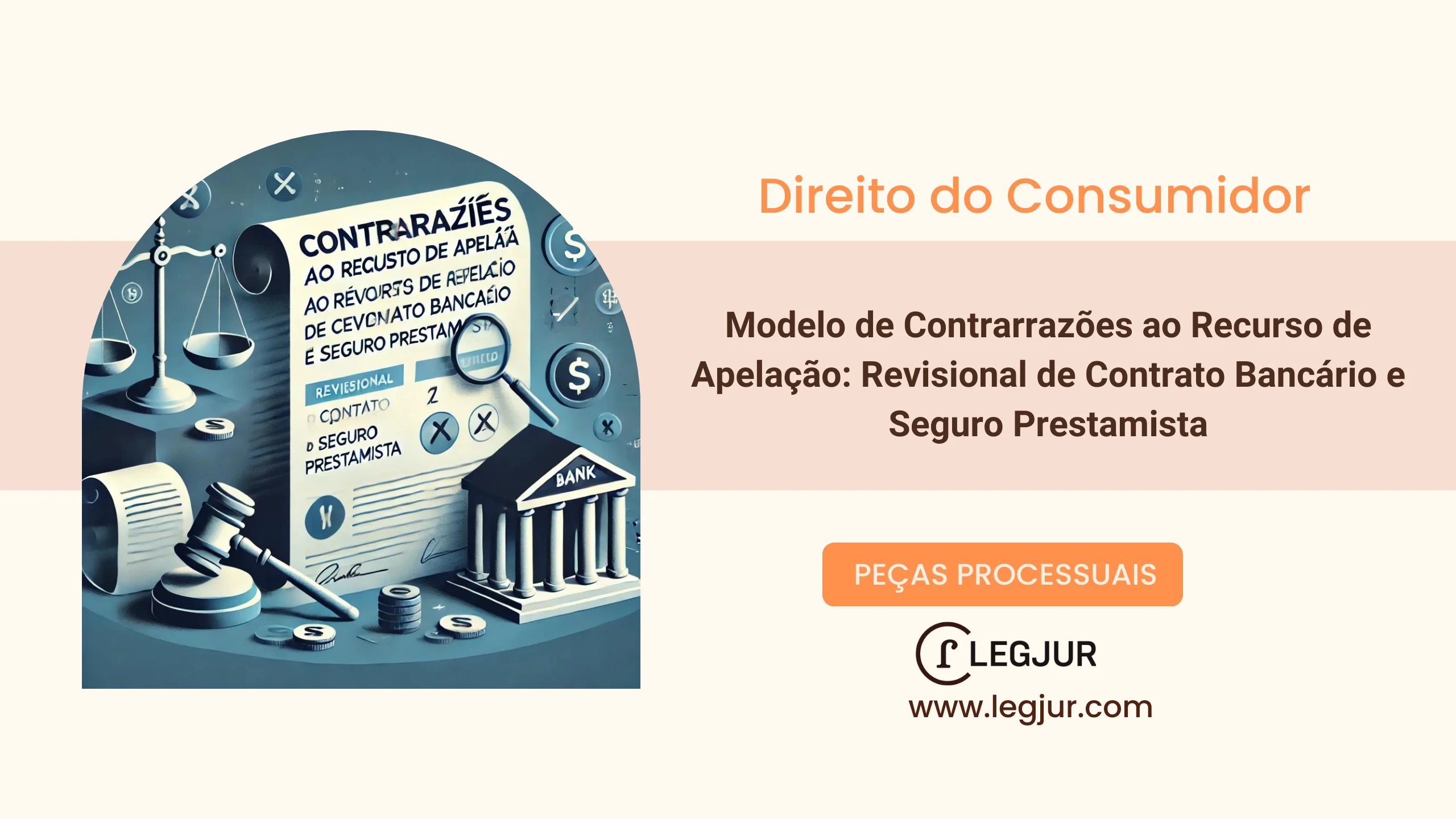 Modelo de Contrarrazões ao Recurso de Apelação: Revisional de Contrato Bancário e Seguro Prestamista