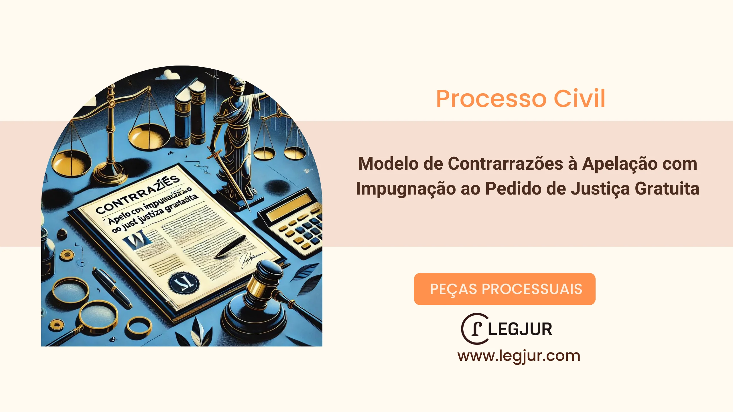 Modelo de Contrarrazões à Apelação com Impugnação ao Pedido de Justiça Gratuita