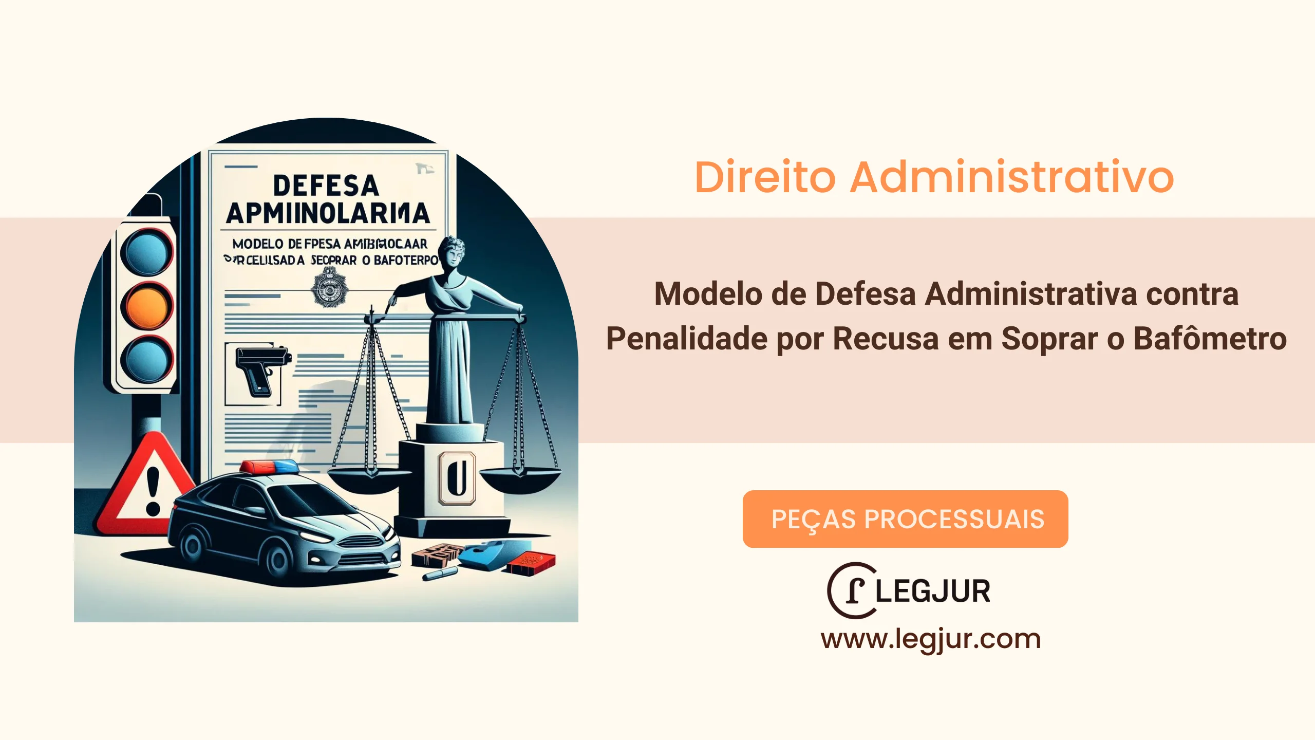 Modelo de Defesa Administrativa contra Penalidade por Recusa em Soprar o Bafômetro