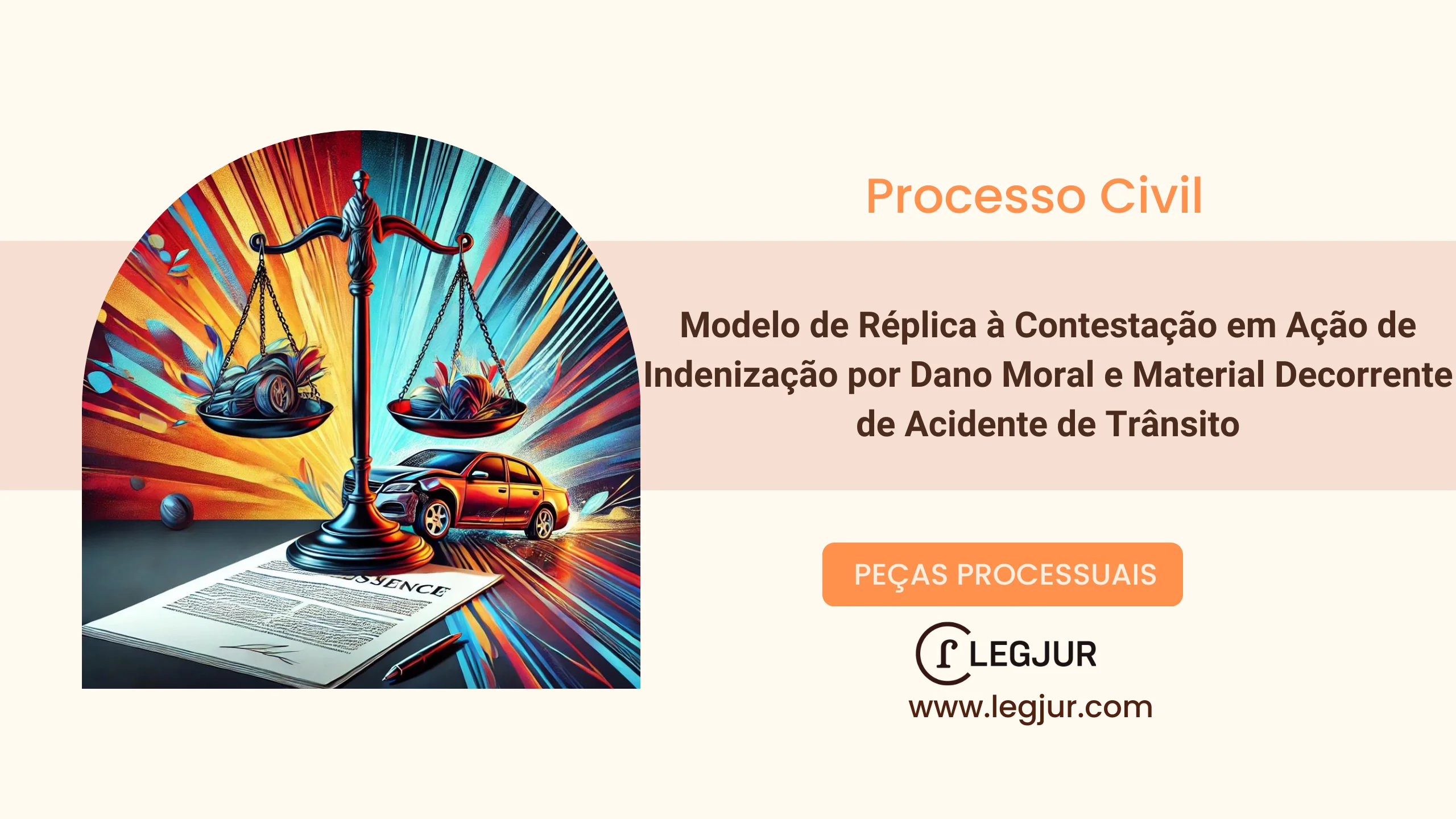 Modelo de Réplica à Contestação em Ação de Indenização por Dano Moral e Material Decorrente de Acidente de Trânsito