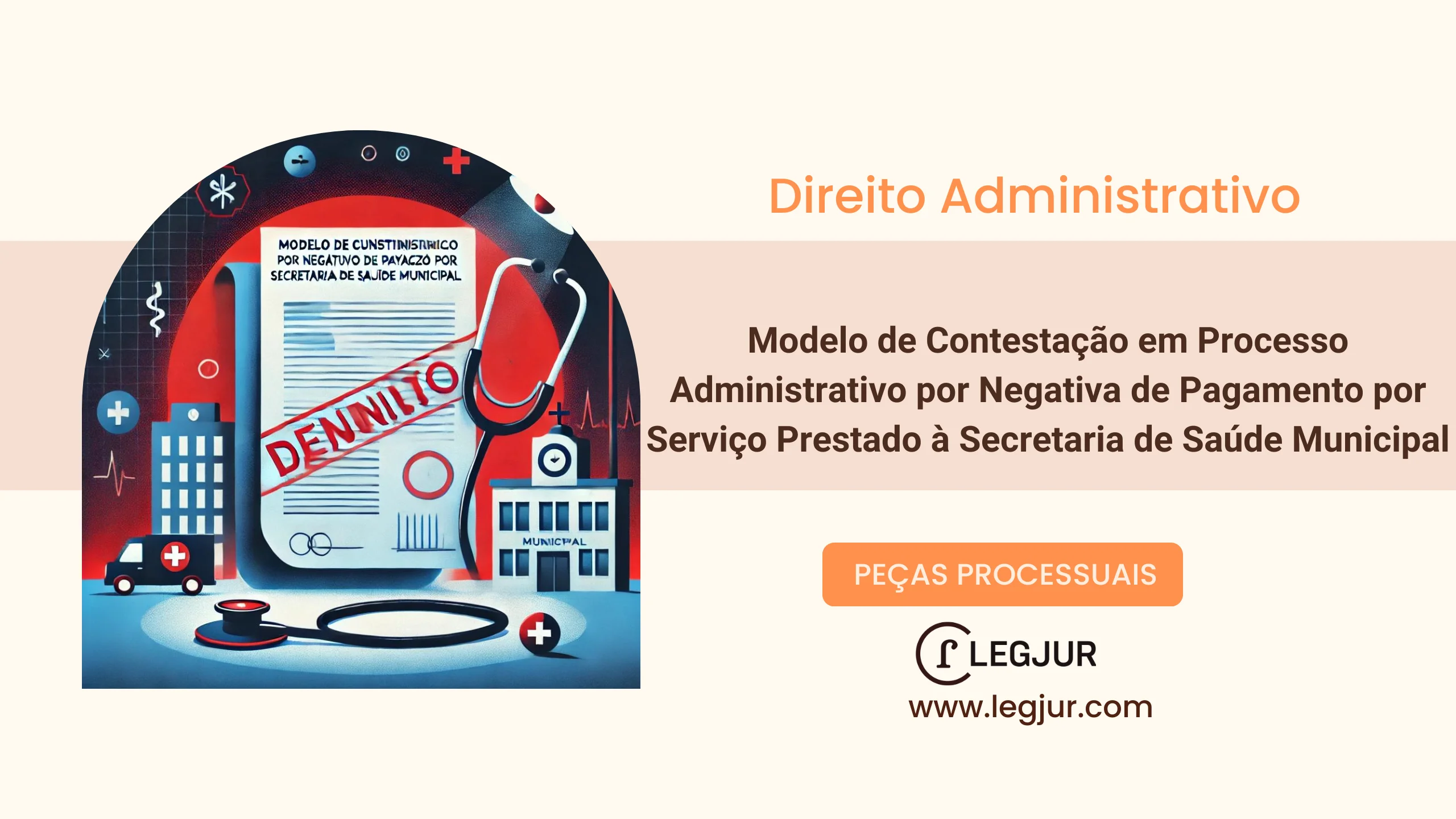 Modelo de Contestação em Processo Administrativo por Negativa de Pagamento por Serviço Prestado à Secretaria de Saúde Municipal