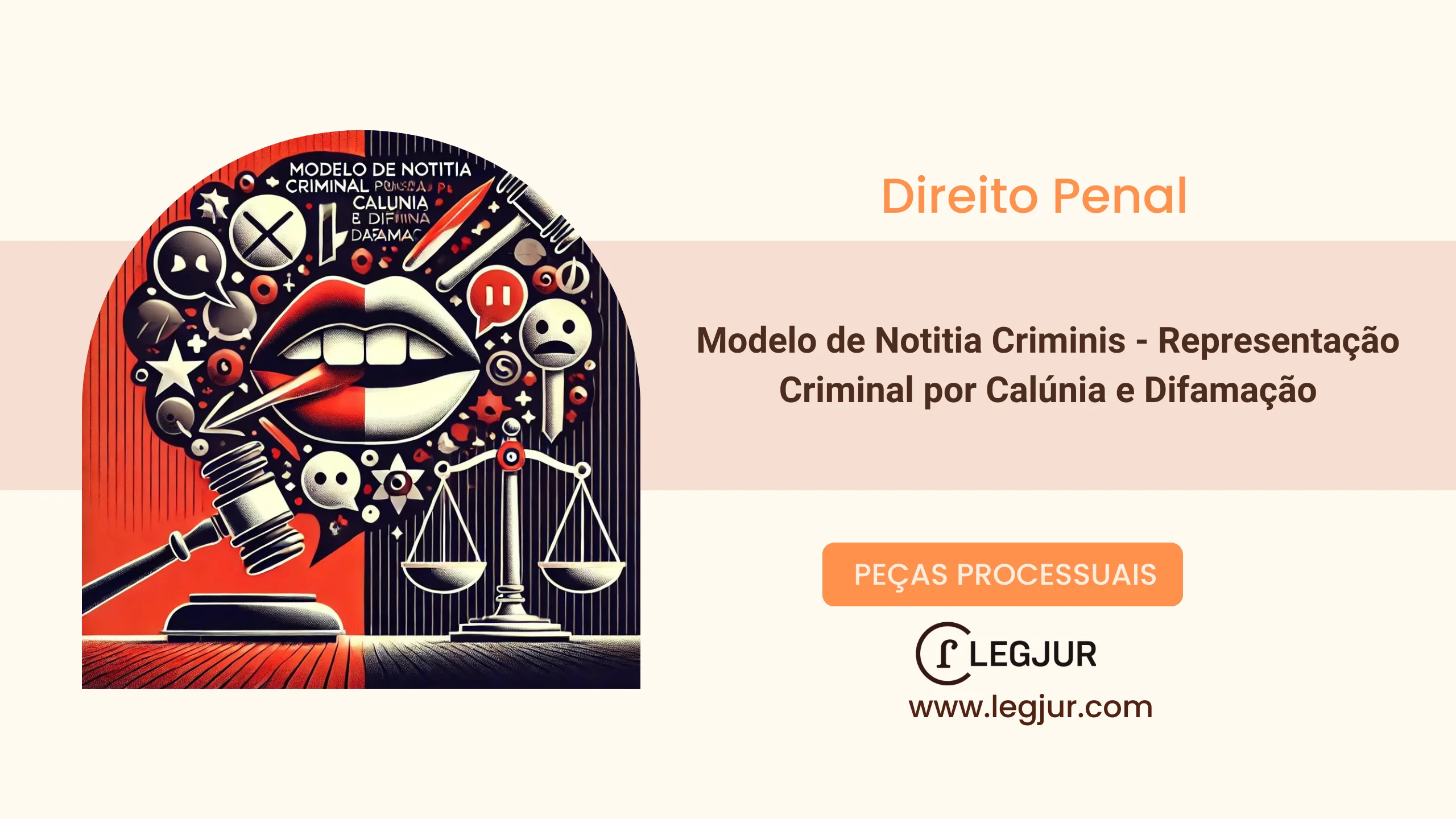 Modelo de Notitia Criminis - Representação Criminal por Calúnia e Difamação