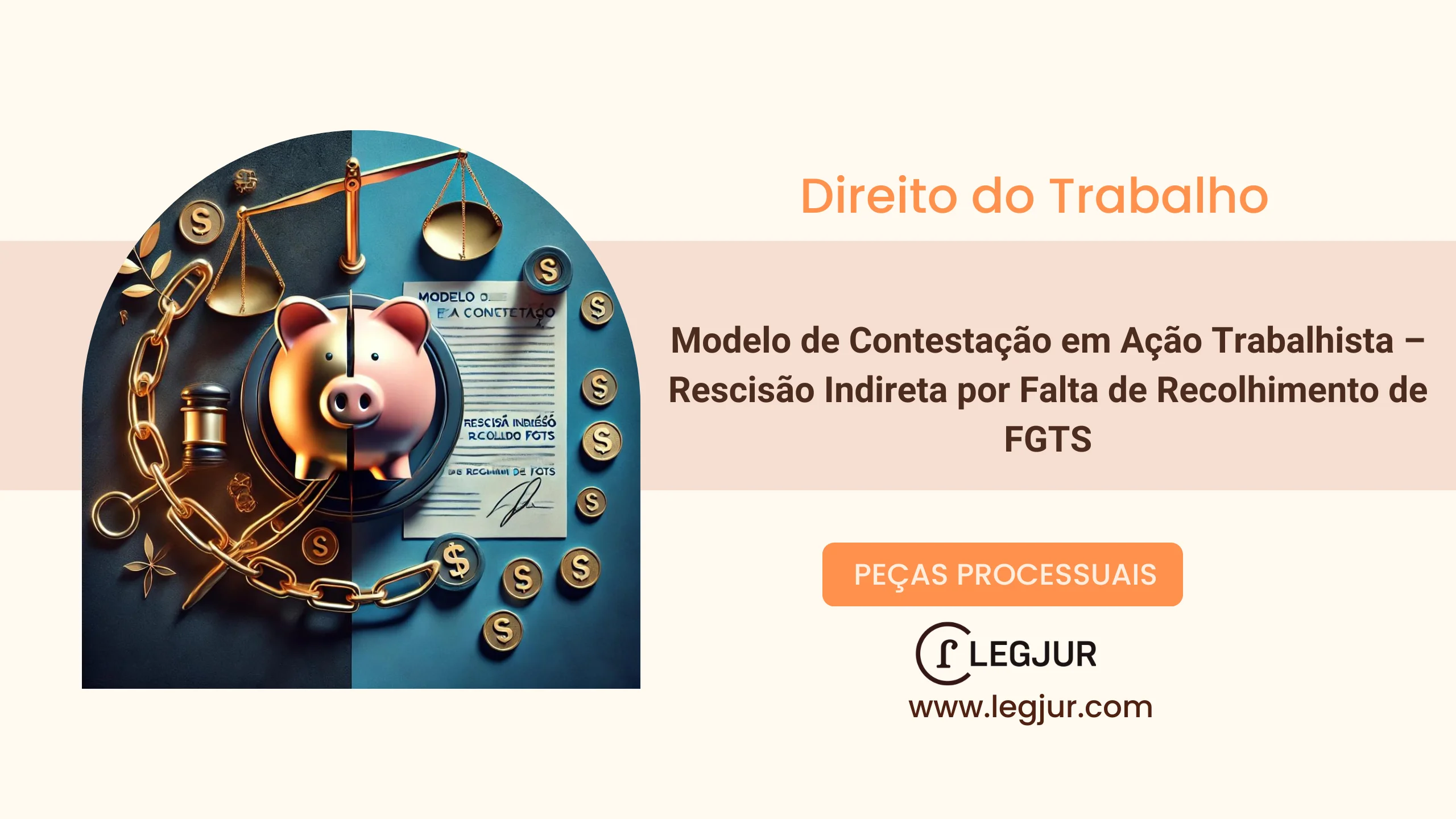 Modelo de Contestação em Ação Trabalhista – Rescisão Indireta por Falta de Recolhimento de FGTS