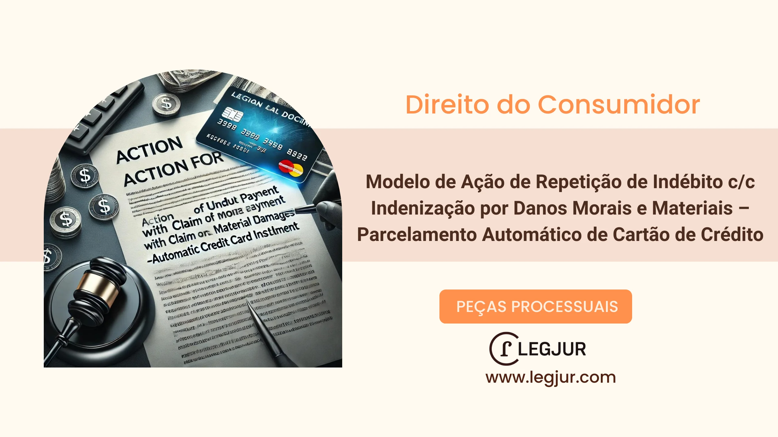 Modelo de Ação de Repetição de Indébito c/c Indenização por Danos Morais e Materiais – Parcelamento Automático de Cartão de Crédito