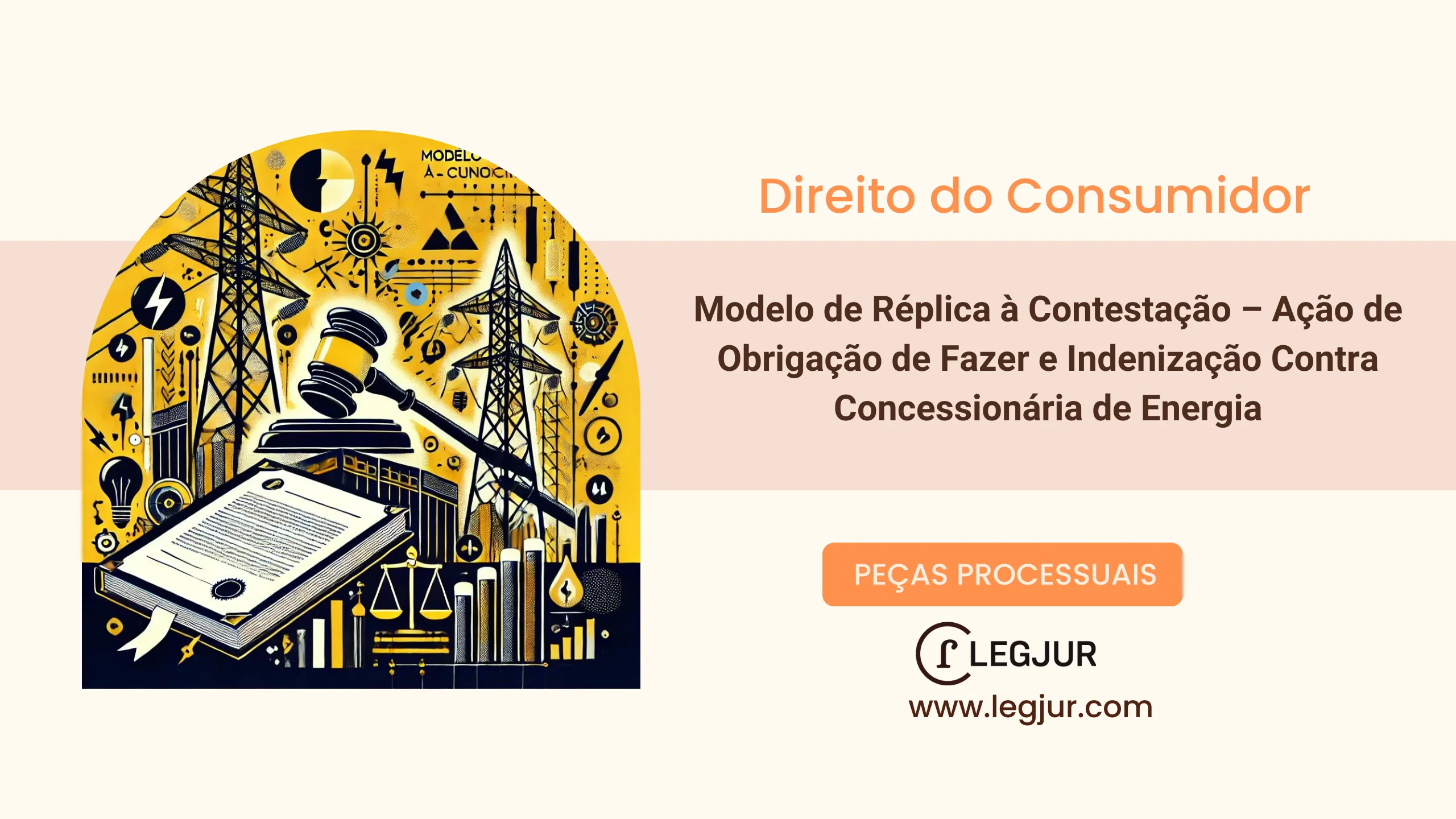 Modelo de Réplica à Contestação – Ação de Obrigação de Fazer e Indenização Contra Concessionária de Energia