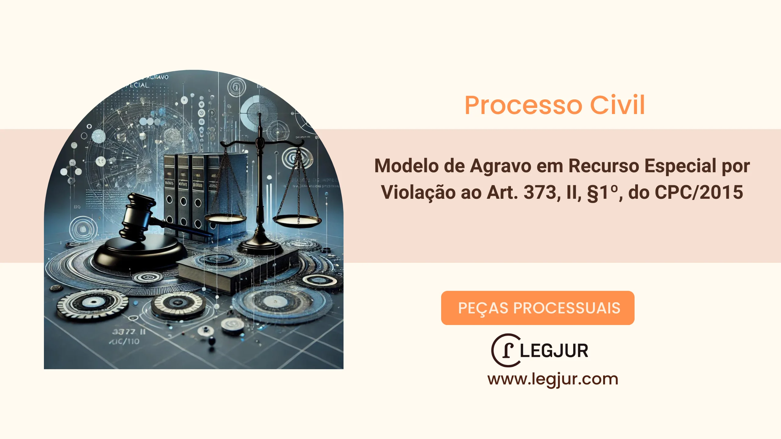 Modelo de Agravo em Recurso Especial por Violação ao CPC/2015, art. 373, II, §1º