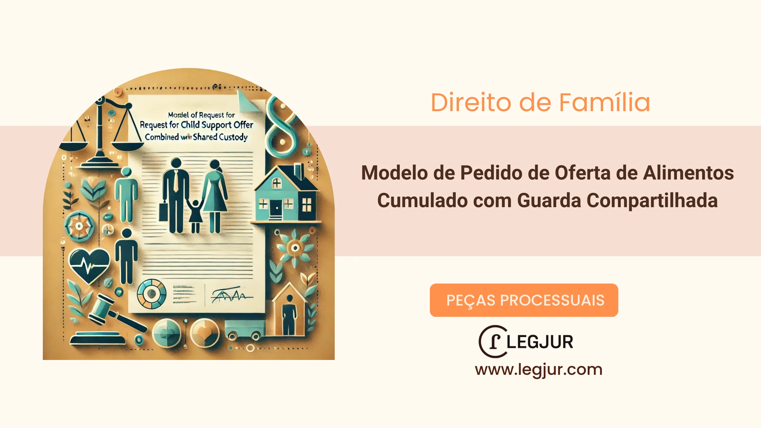 Modelo de Pedido de Oferta de Alimentos Cumulado com Guarda Compartilhada