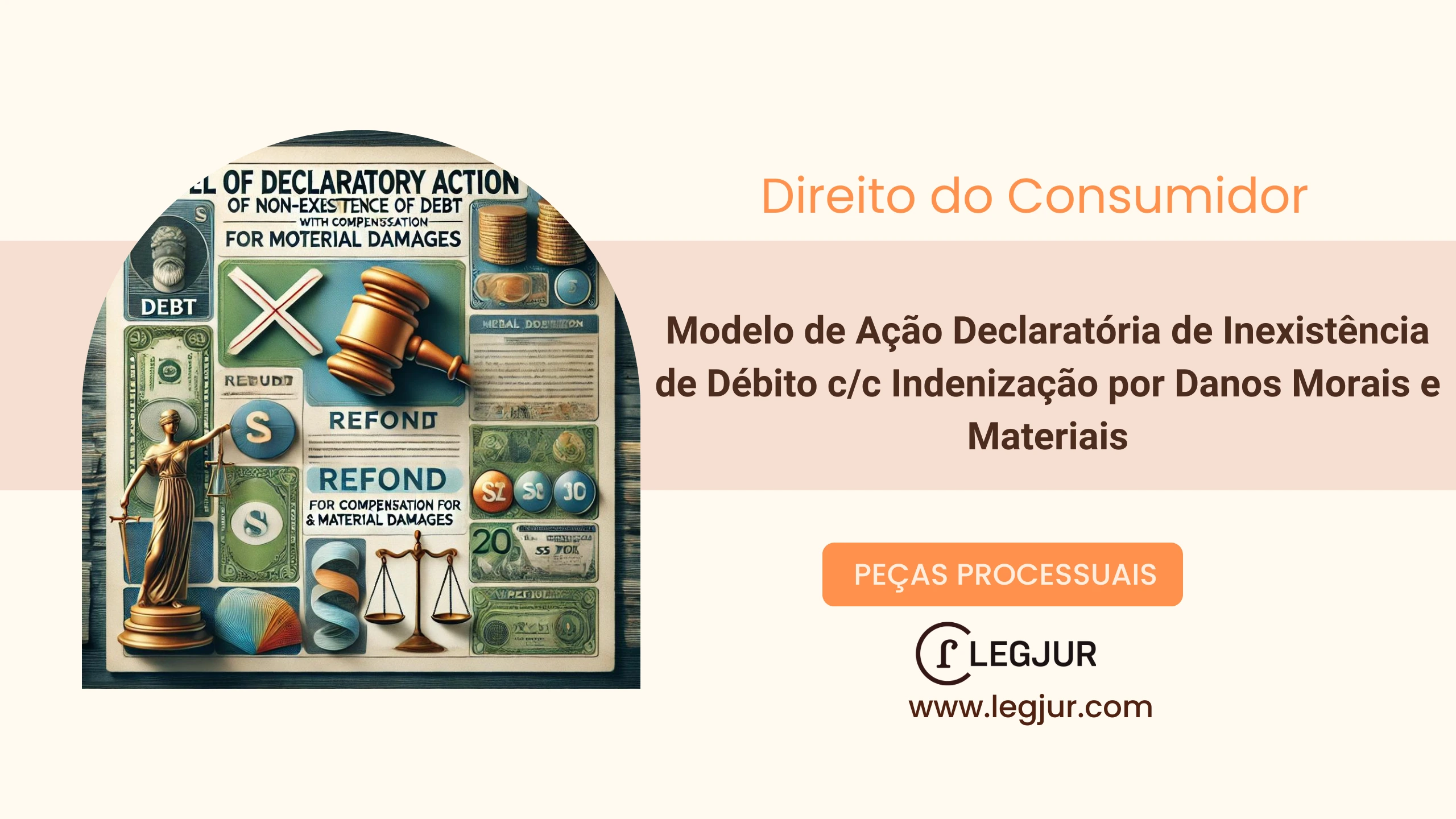 Modelo de Ação Declaratória de Inexistência de Débito c/c Indenização por Danos Morais e Materiais