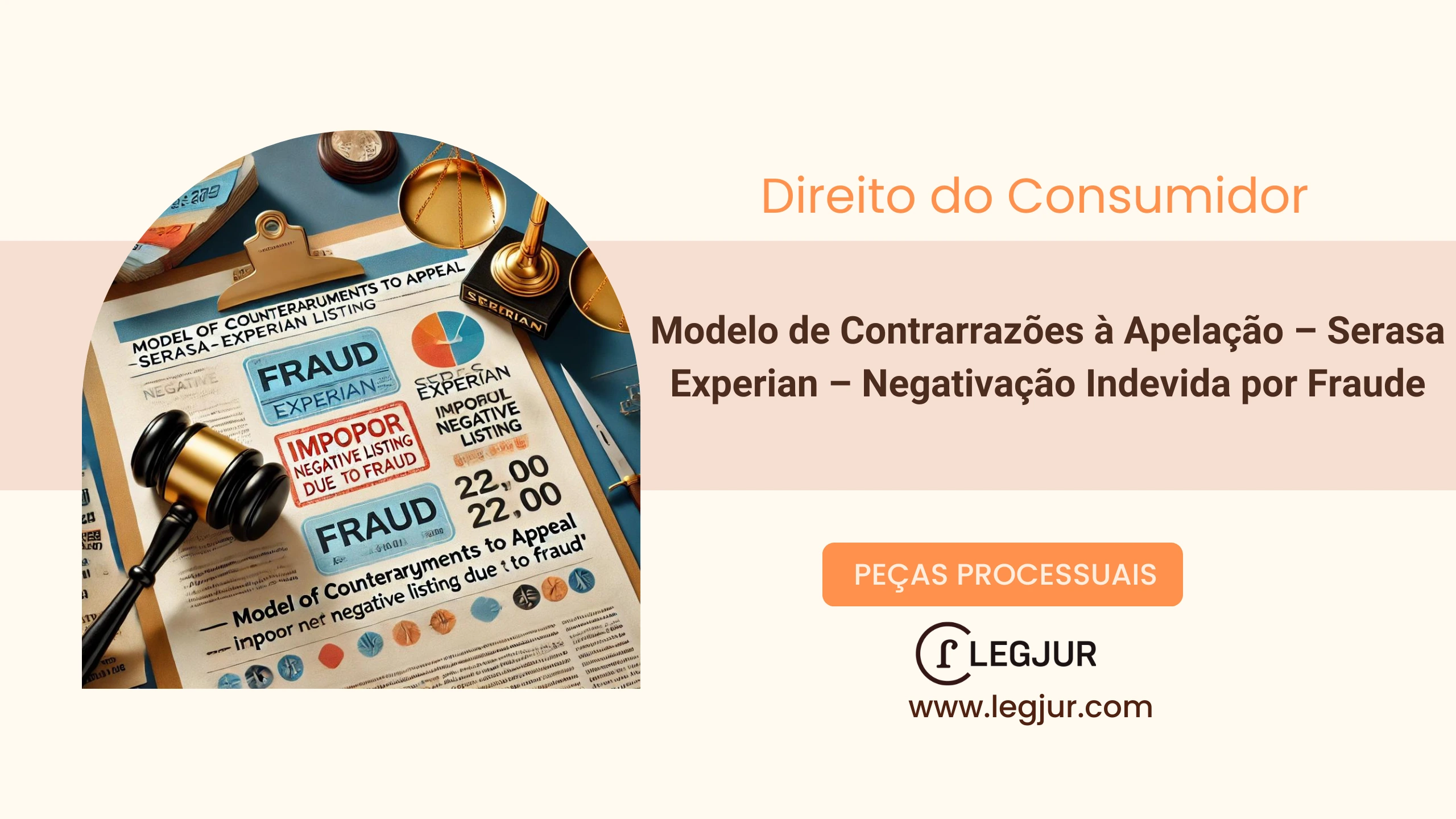 Modelo de Contrarrazões à Apelação – Serasa Experian – Negativação Indevida por Fraude