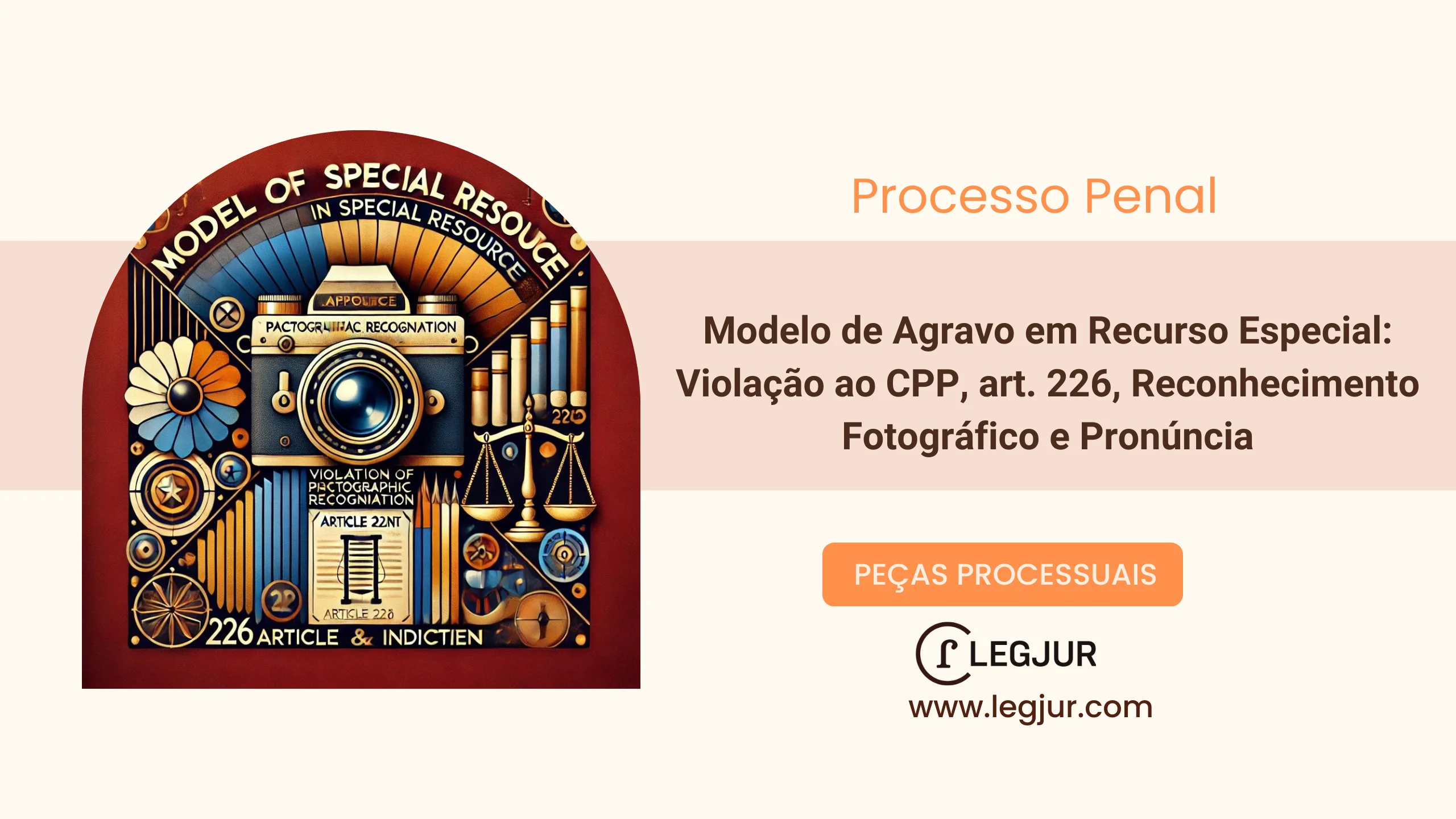 Modelo de Agravo em Recurso Especial: Violação ao CPP, art. 226, Reconhecimento Fotográfico e Pronúncia