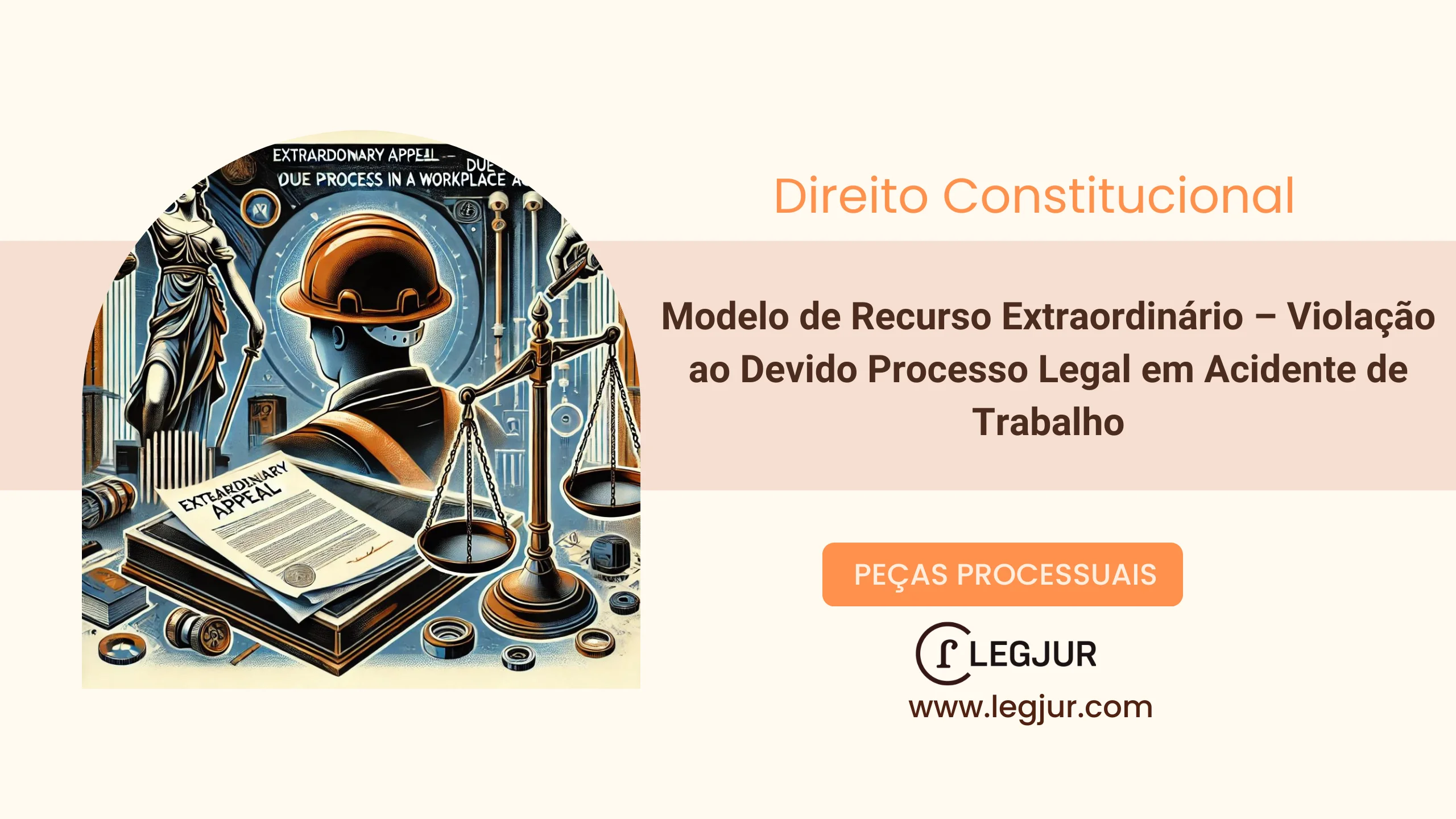 Modelo de Recurso Extraordinário – Violação ao Devido Processo Legal em Acidente de Trabalho