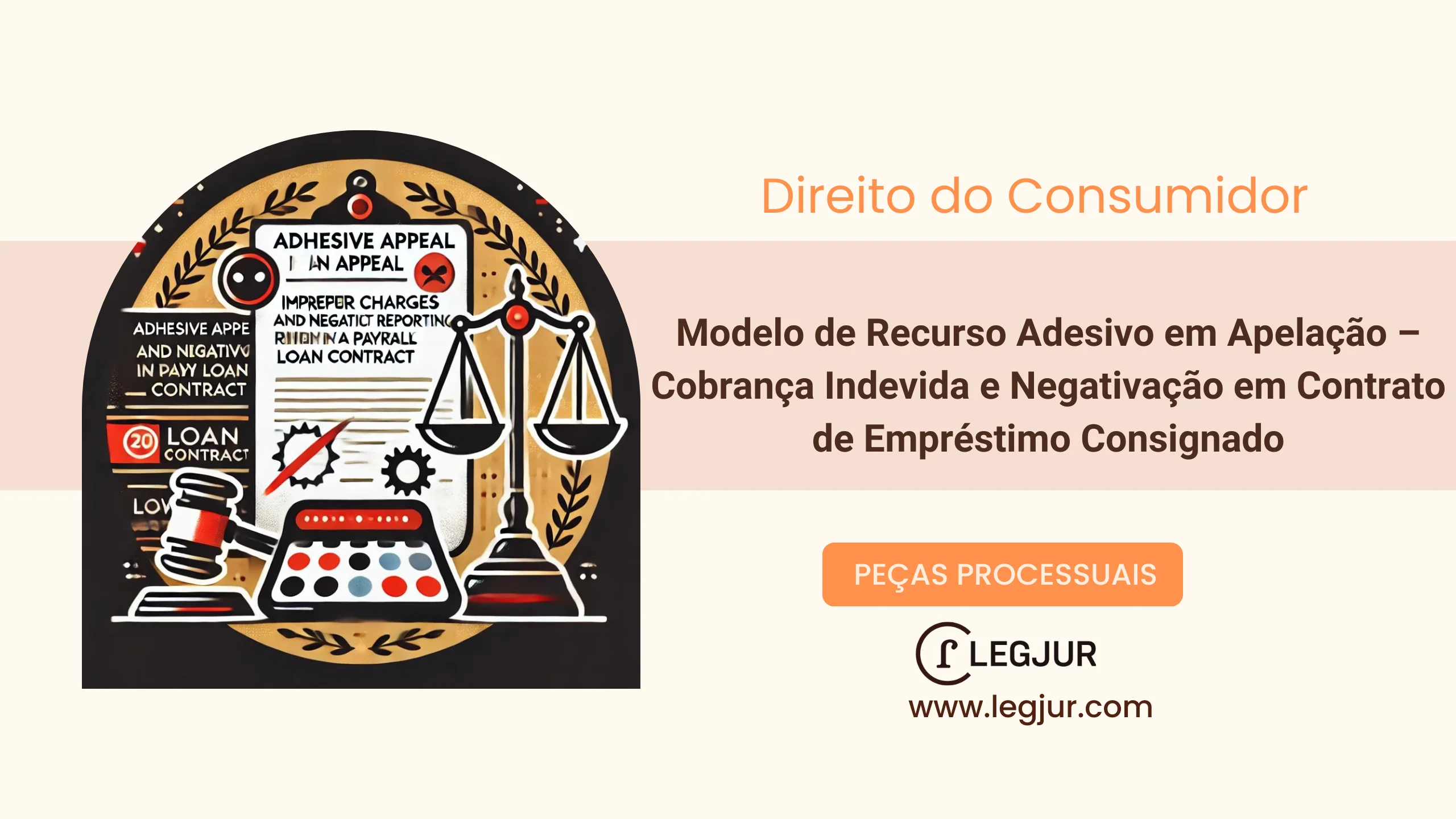 Modelo de Recurso Adesivo em Apelação – Cobrança Indevida e Negativação em Contrato de Empréstimo Consignado