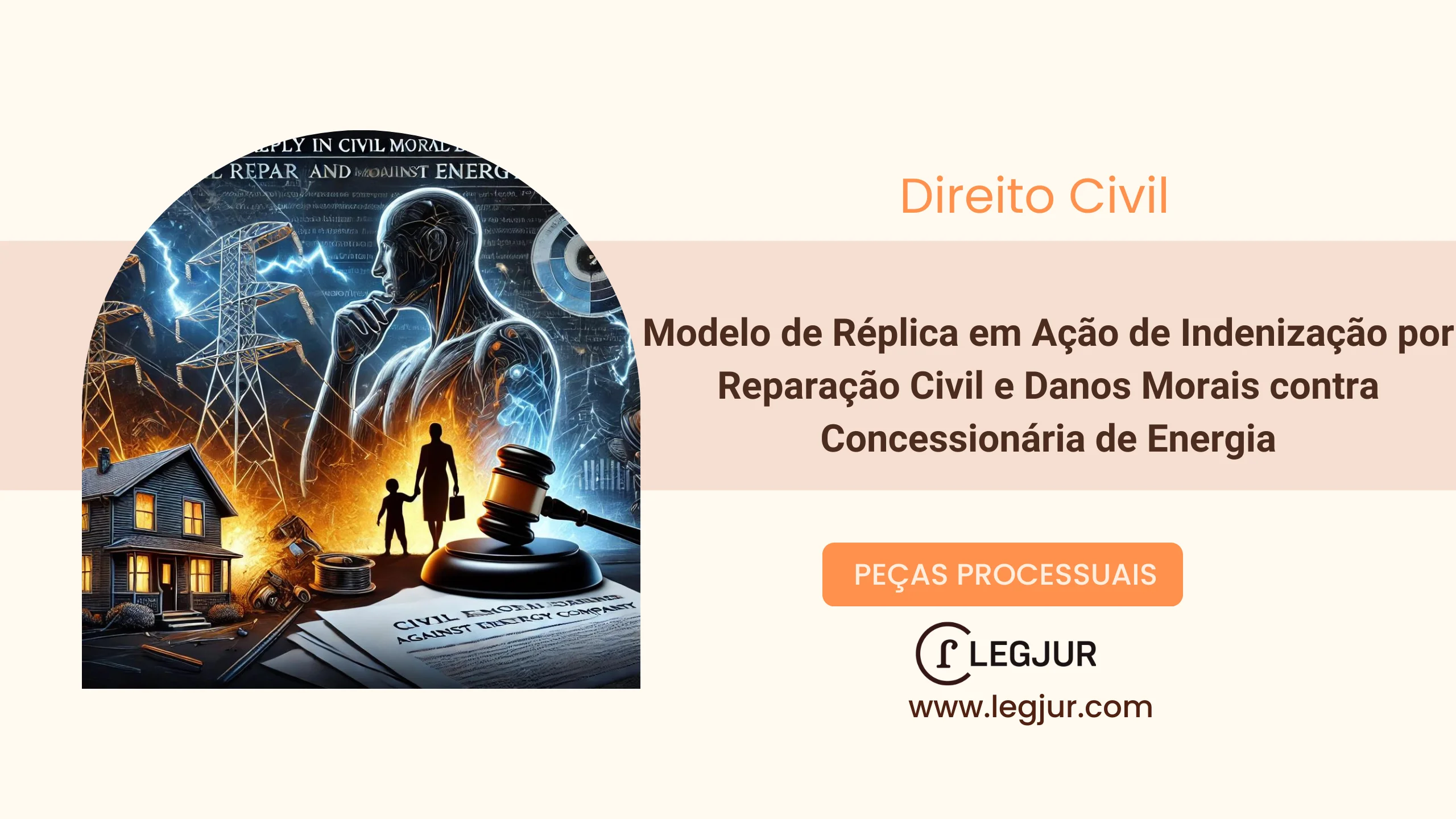 Modelo de Réplica em Ação de Indenização por Reparação Civil e Danos Morais contra Concessionária de Energia