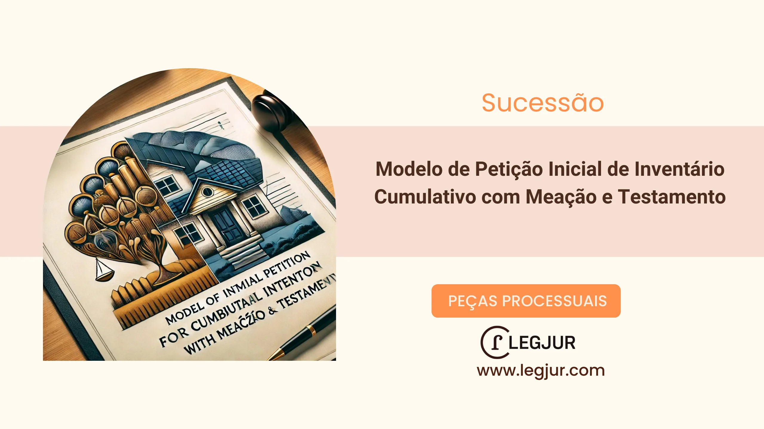 Modelo de Petição Inicial de Inventário Cumulativo com Meação e Testamento