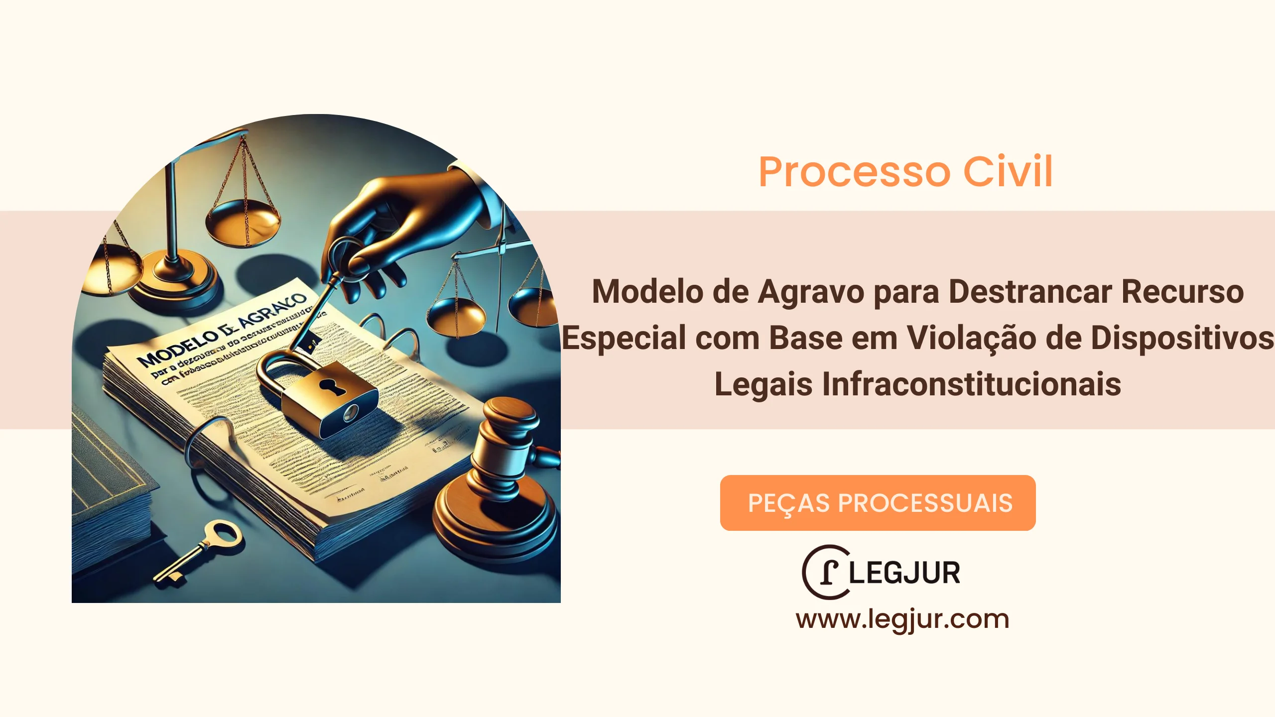 Modelo de Agravo para Destrancar Recurso Especial com Base em Violação de Dispositivos Legais Infraconstitucionais