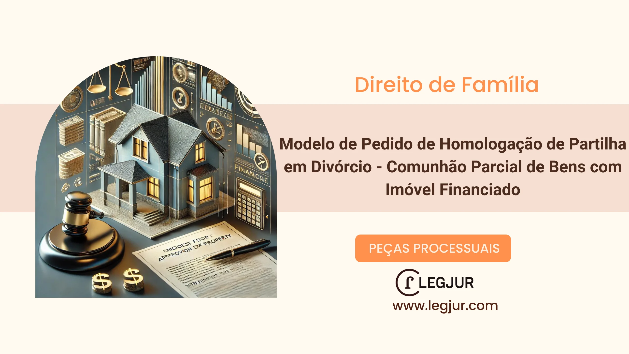 Modelo de Pedido de Homologação de Partilha em Divórcio - Comunhão Parcial de Bens com Imóvel Financiado