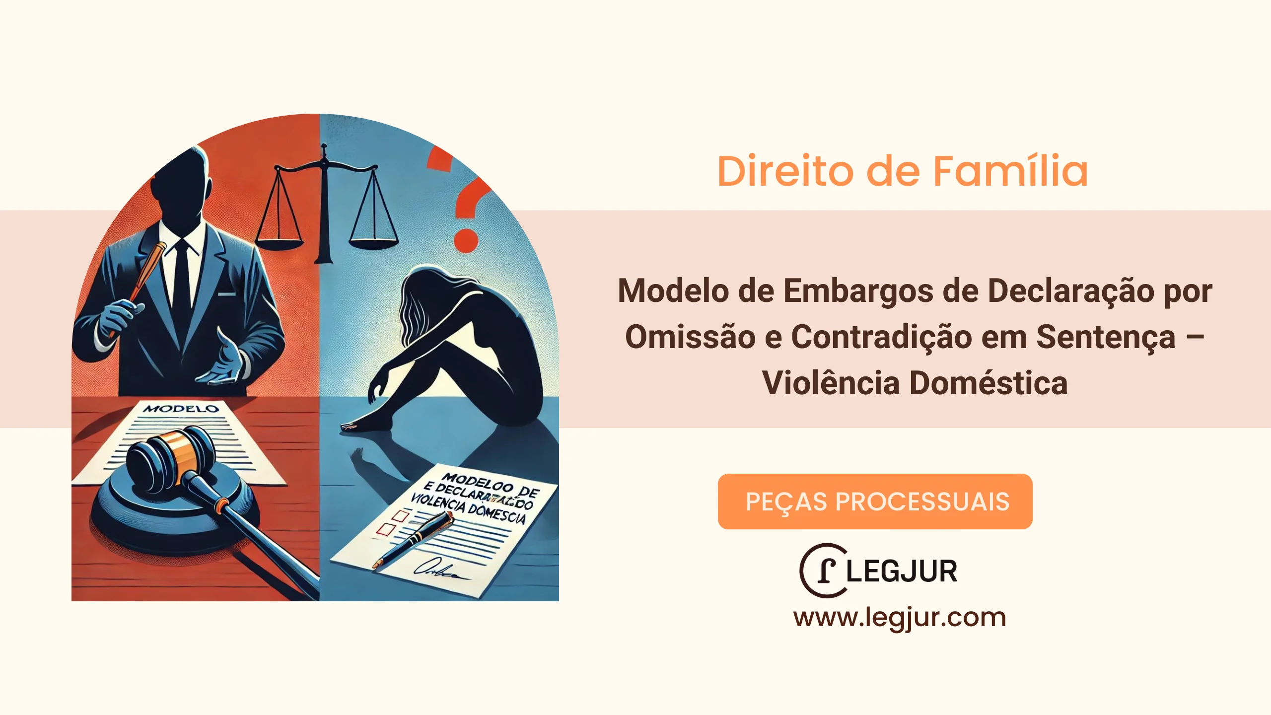 Modelo de Embargos de Declaração por Omissão e Contradição em Sentença – Violência Doméstica