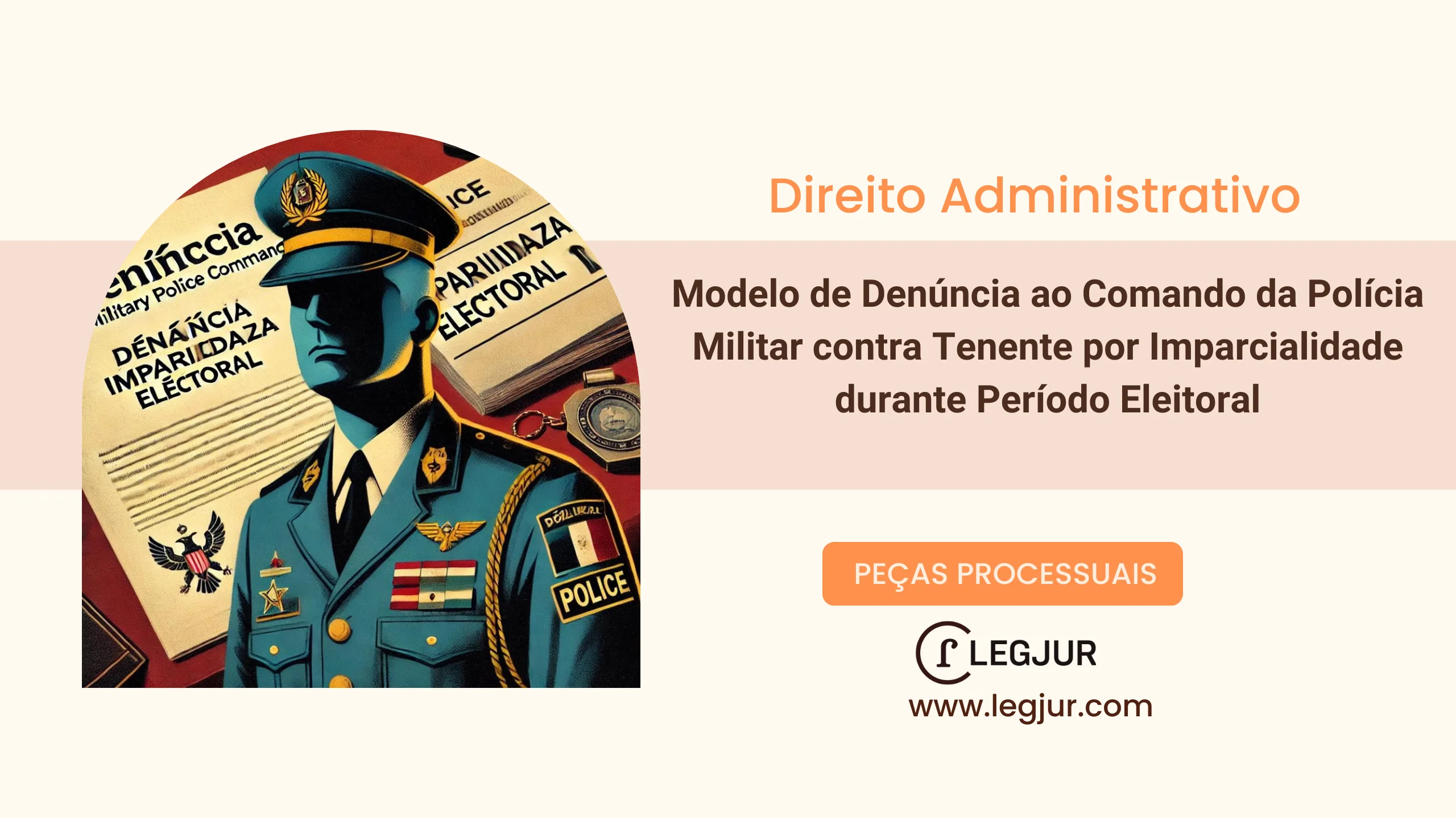 Modelo de Denúncia ao Comando da Polícia Militar contra Tenente por Imparcialidade durante Período Eleitoral