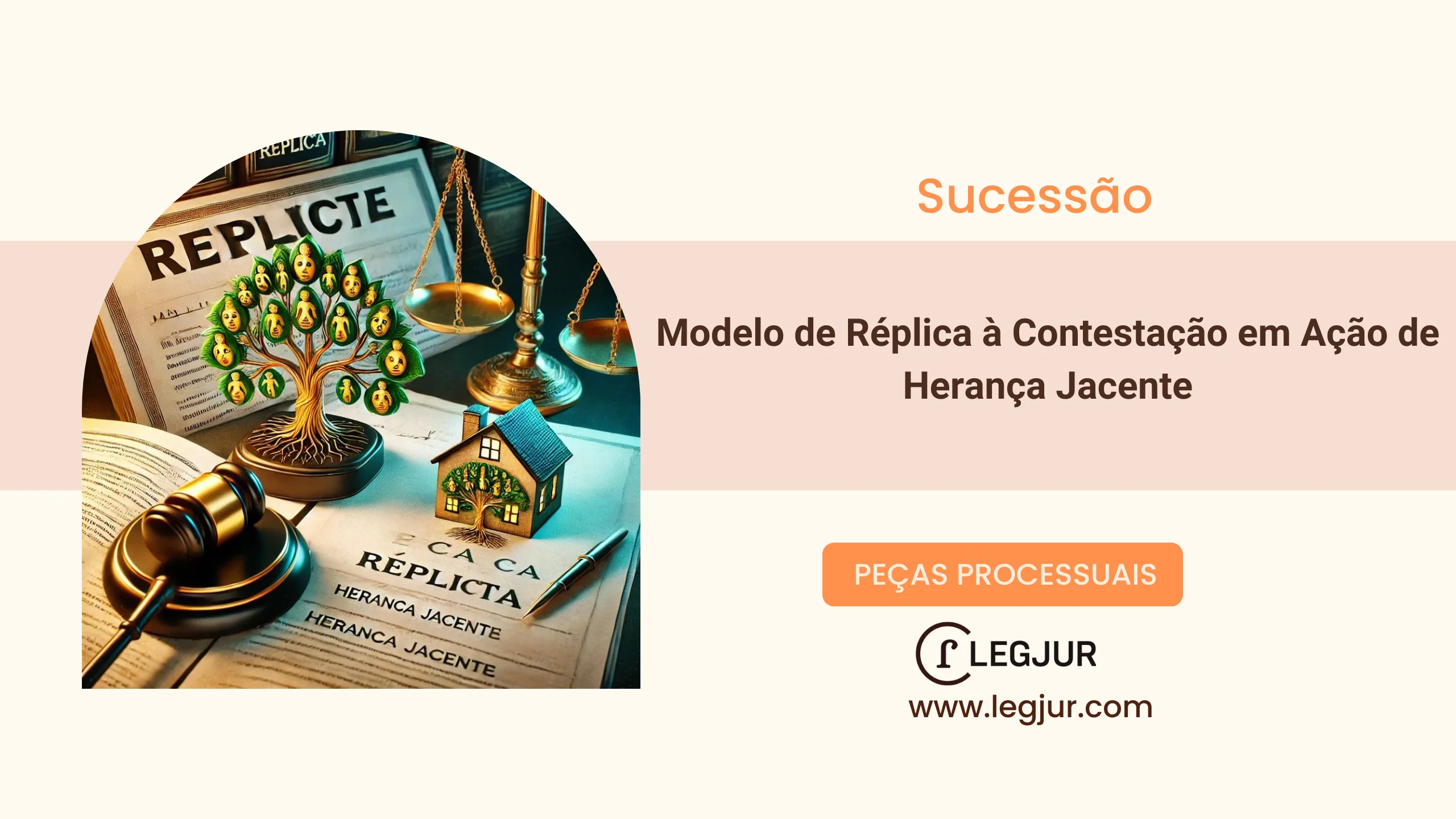 Modelo de Réplica à Contestação em Ação de Herança Jacente