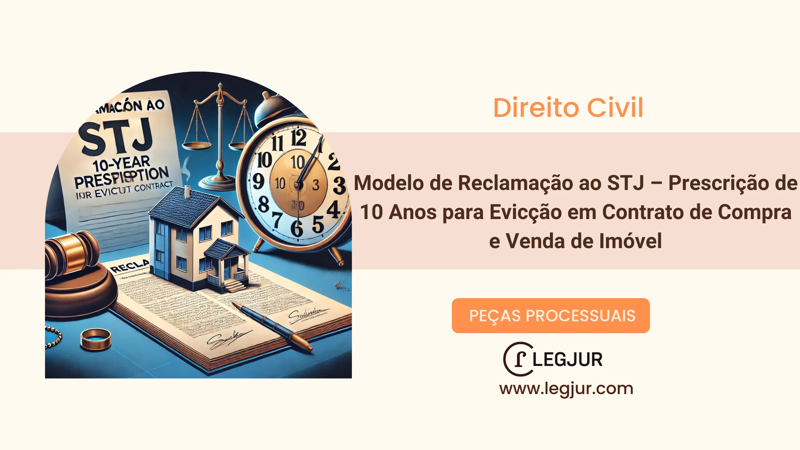 Modelo de Reclamação ao STJ – Prescrição de 10 Anos para Evicção em Contrato de Compra e Venda de Imóvel