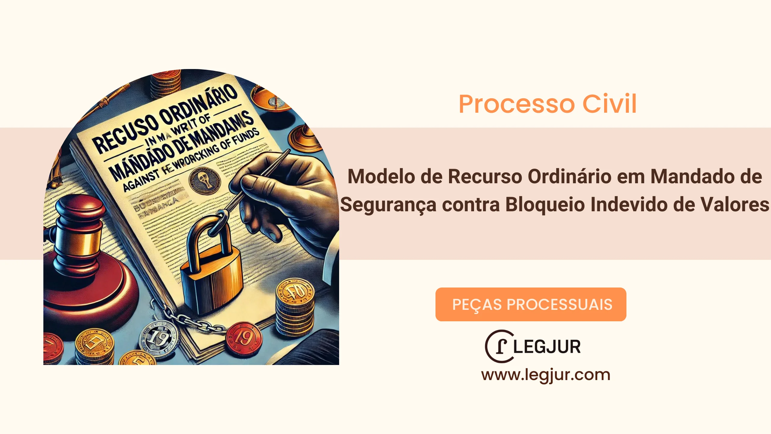 Modelo de Recurso Ordinário em Mandado de Segurança contra Bloqueio Indevido de Valores