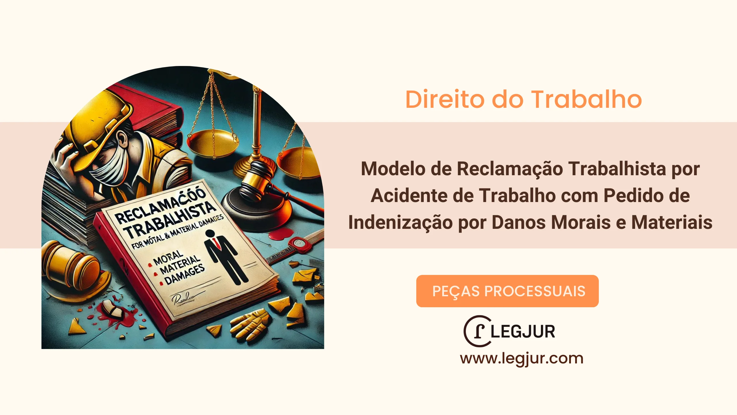 Modelo de Reclamação Trabalhista por Acidente de Trabalho com Pedido de Indenização por Danos Morais e Materiais