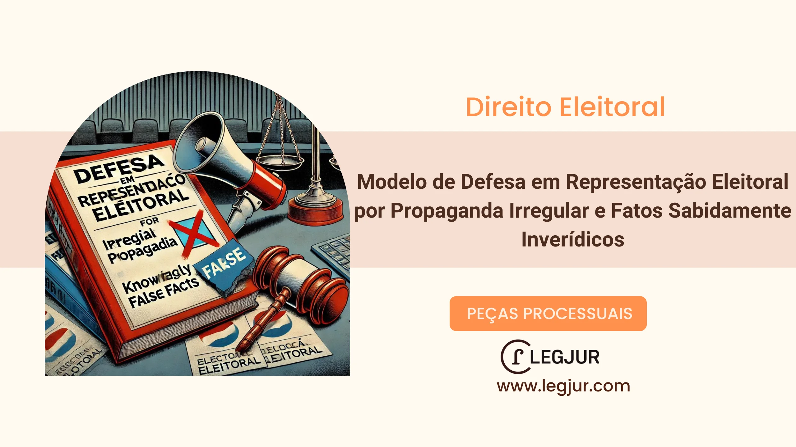 Modelo de Defesa em Representação Eleitoral por Propaganda Irregular e Fatos Sabidamente Inverídicos