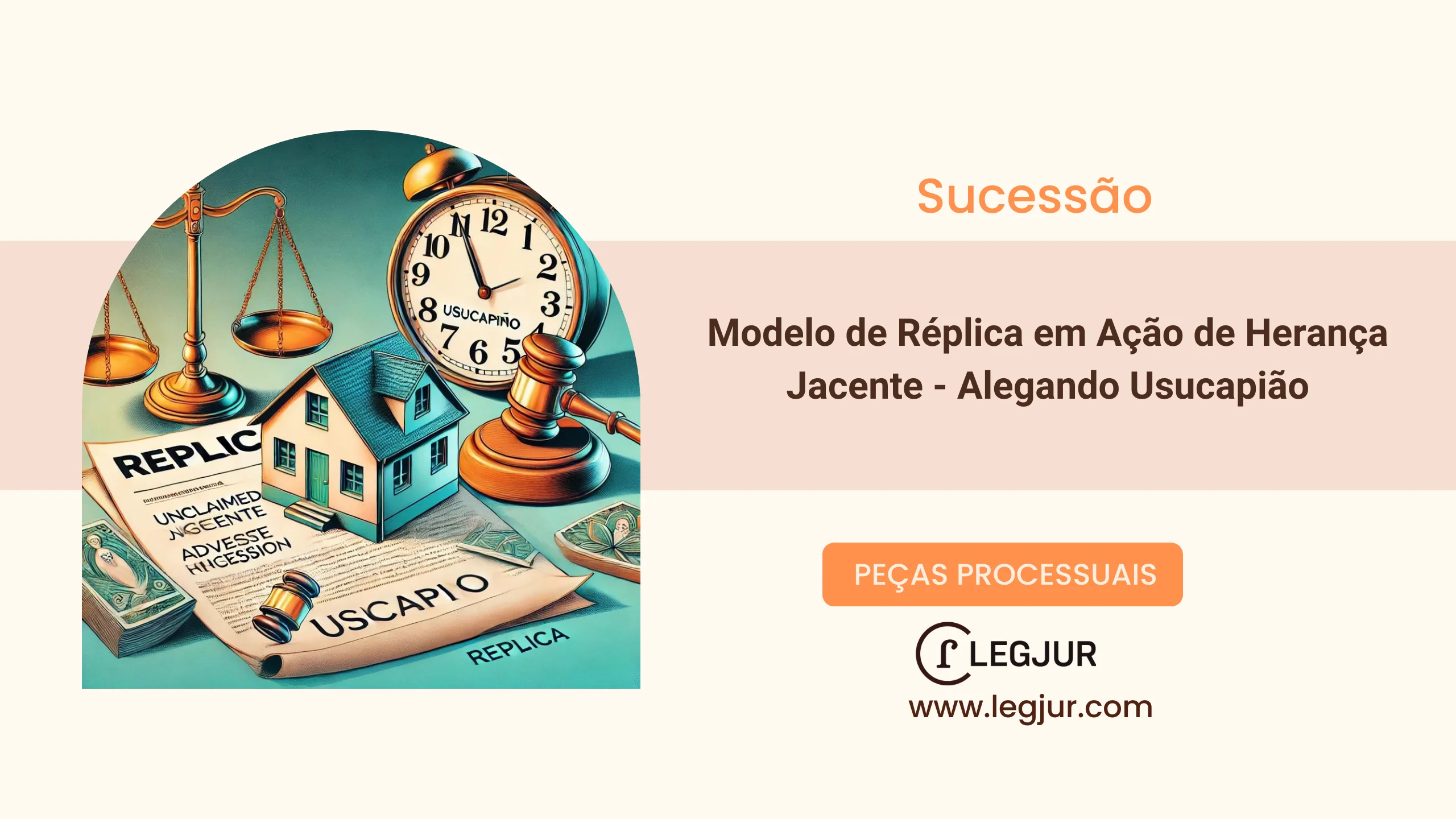 Modelo de Réplica em Ação de Herança Jacente - Alegando Usucapião