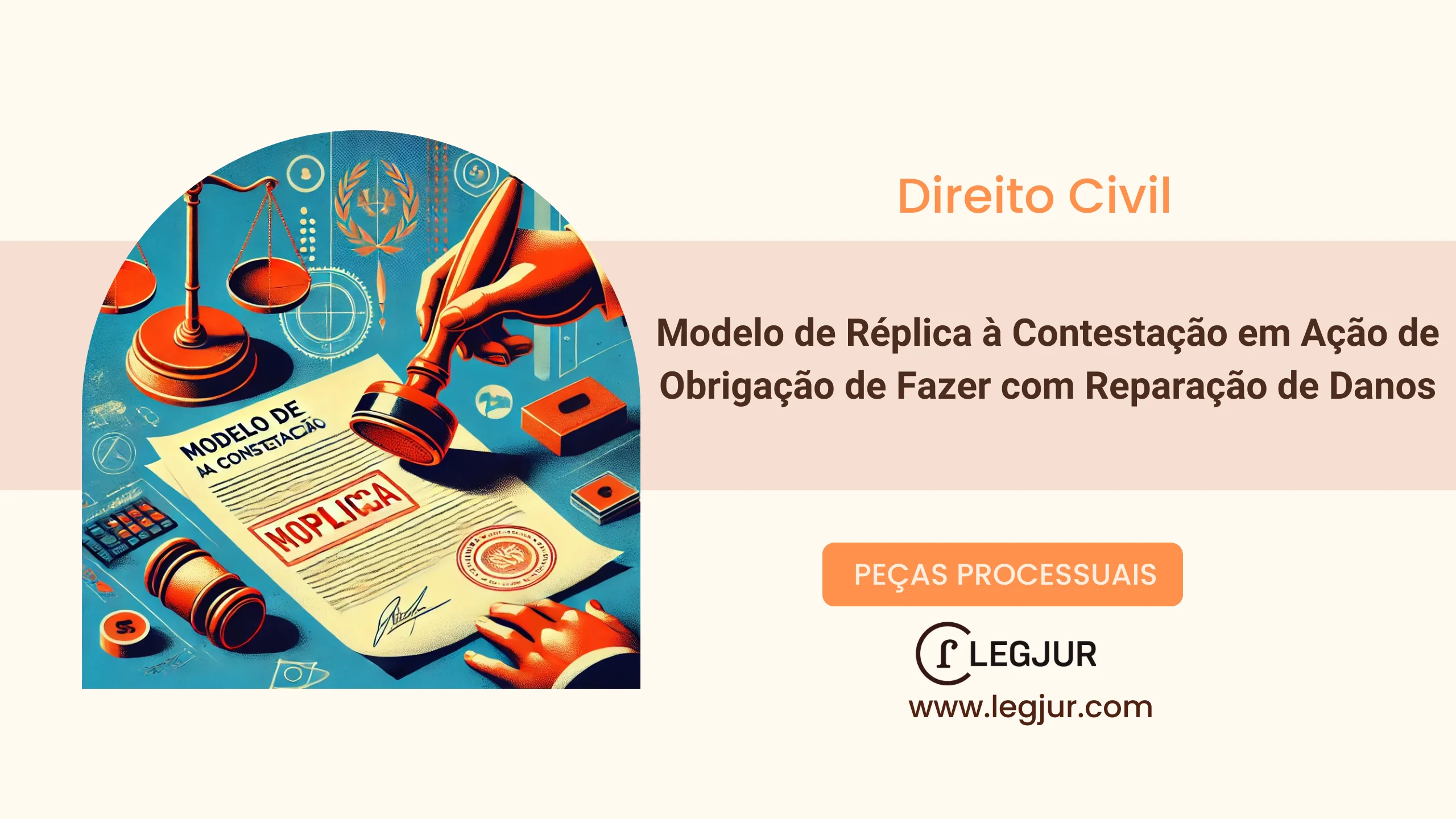 Modelo de Réplica à Contestação em Ação de Obrigação de Fazer com Reparação de Danos