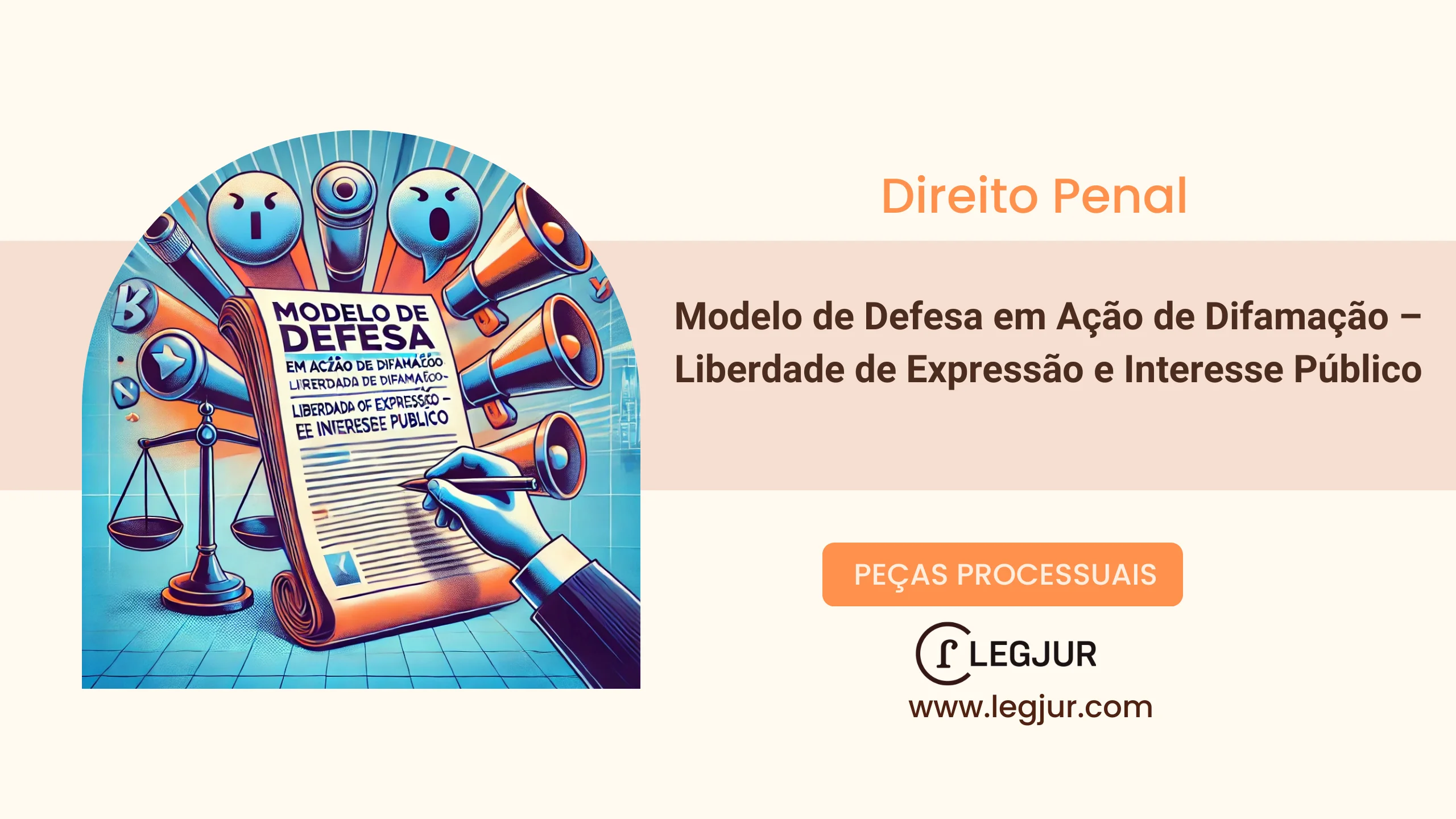 Modelo de Defesa em Ação de Difamação – Liberdade de Expressão e Interesse Público