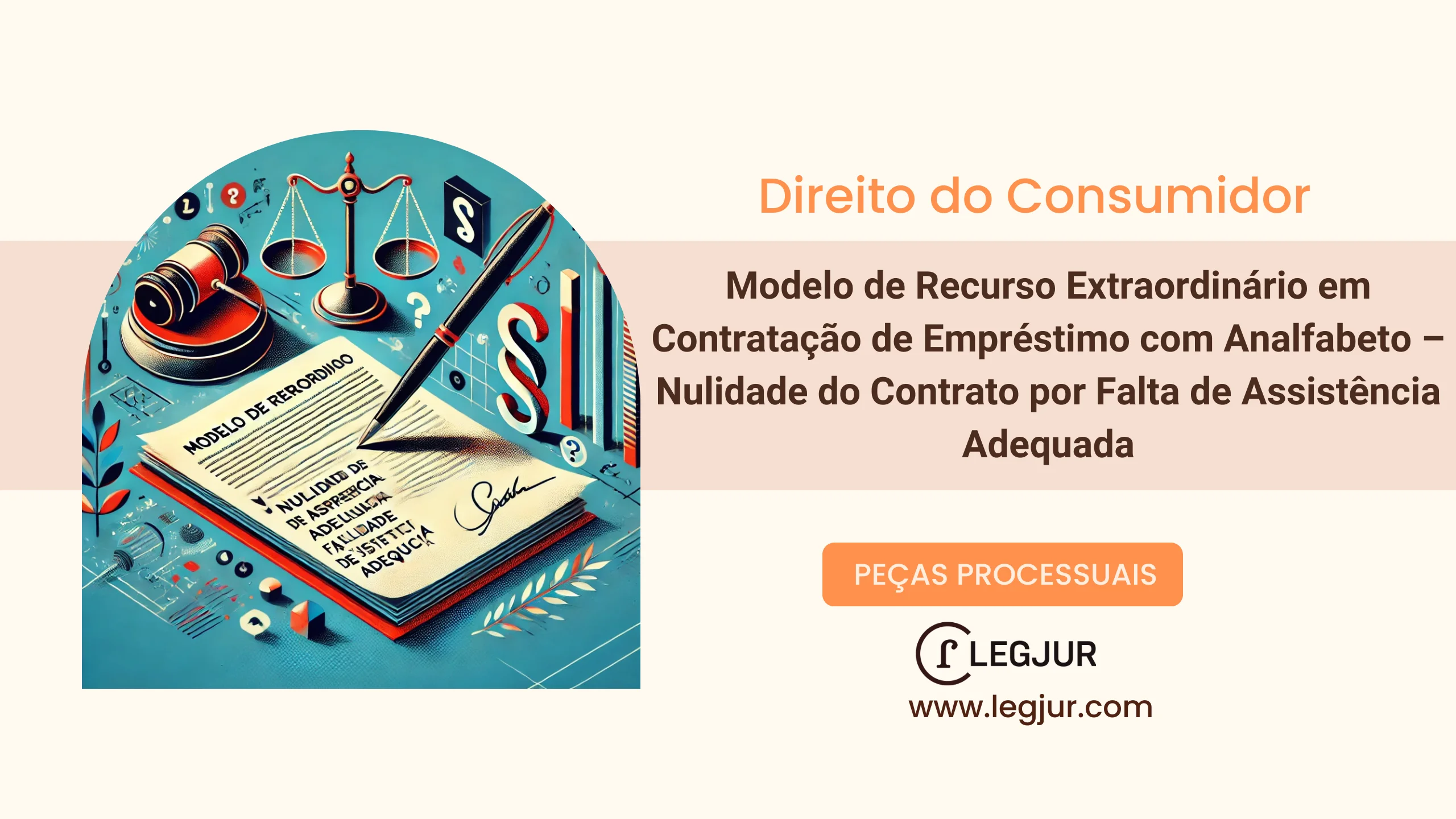 Modelo de Recurso Extraordinário em Contratação de Empréstimo com Analfabeto – Nulidade do Contrato por Falta de Assistência Adequada