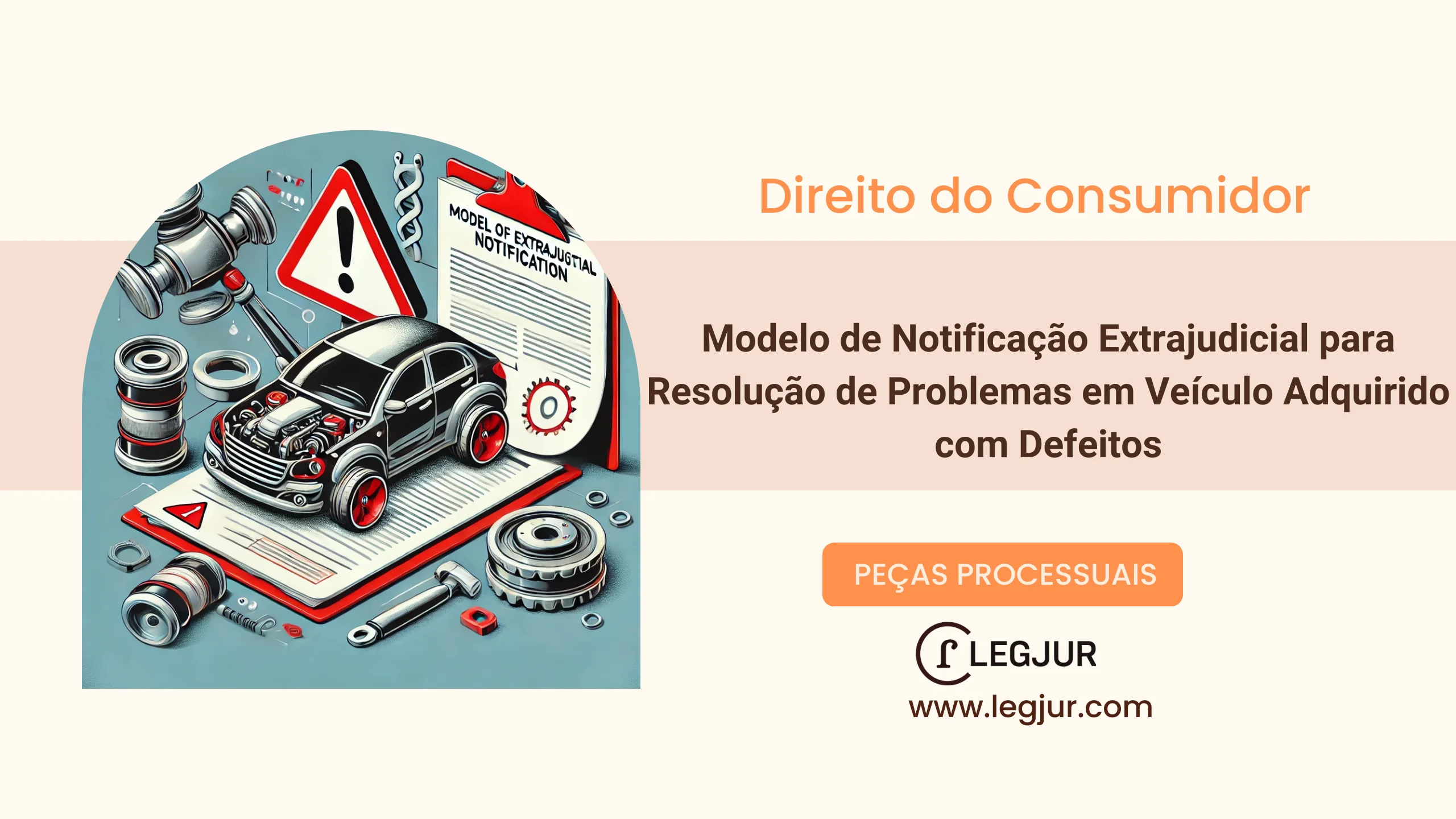 Modelo de Notificação Extrajudicial para Resolução de Problemas em Veículo Adquirido com Defeitos