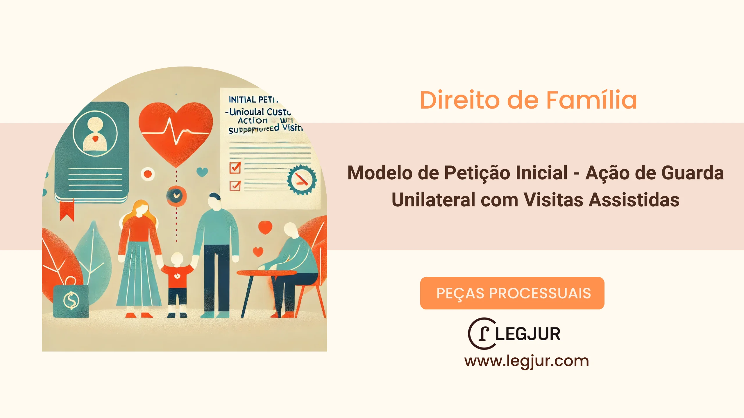 Modelo de Petição Inicial - Ação de Guarda Unilateral com Visitas Assistidas